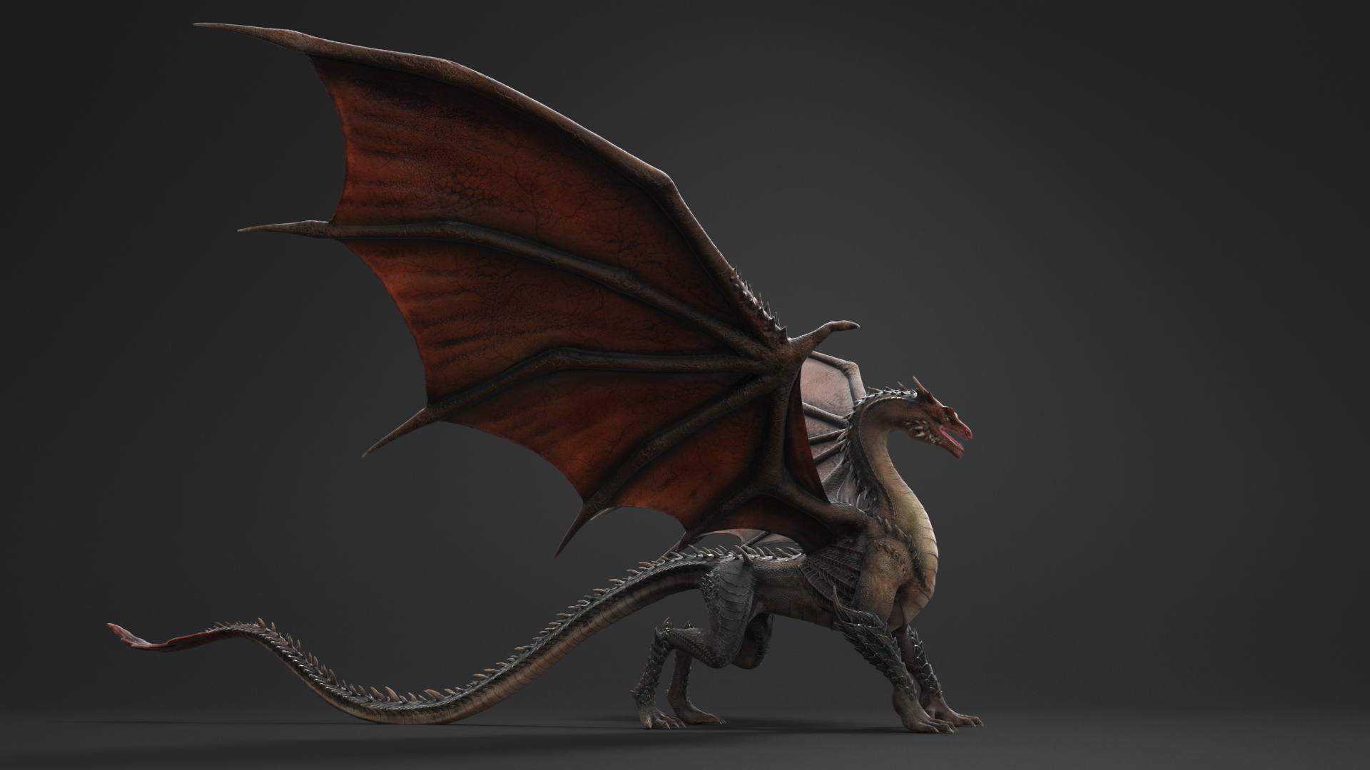 3D Mythical Dragon Beast