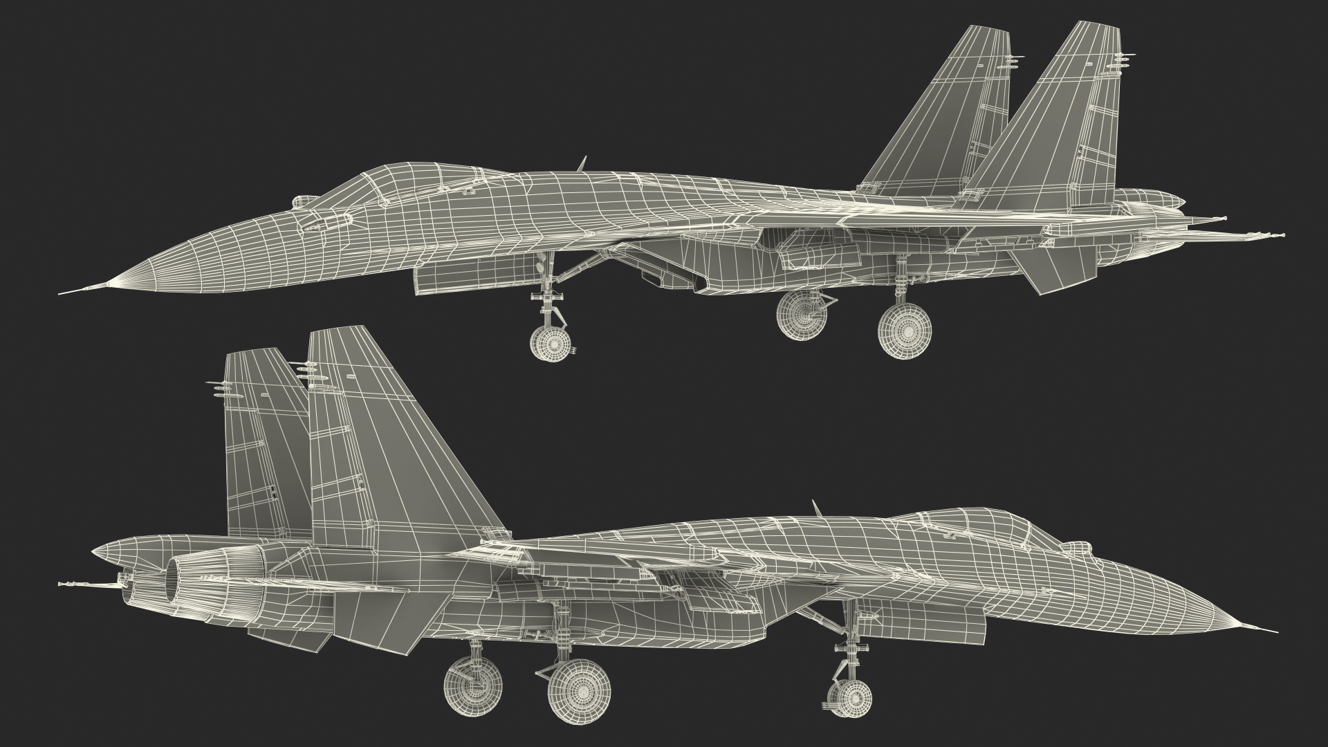 3D FlankerD Sukhoi Su-33 Multirole Fighter Rigged