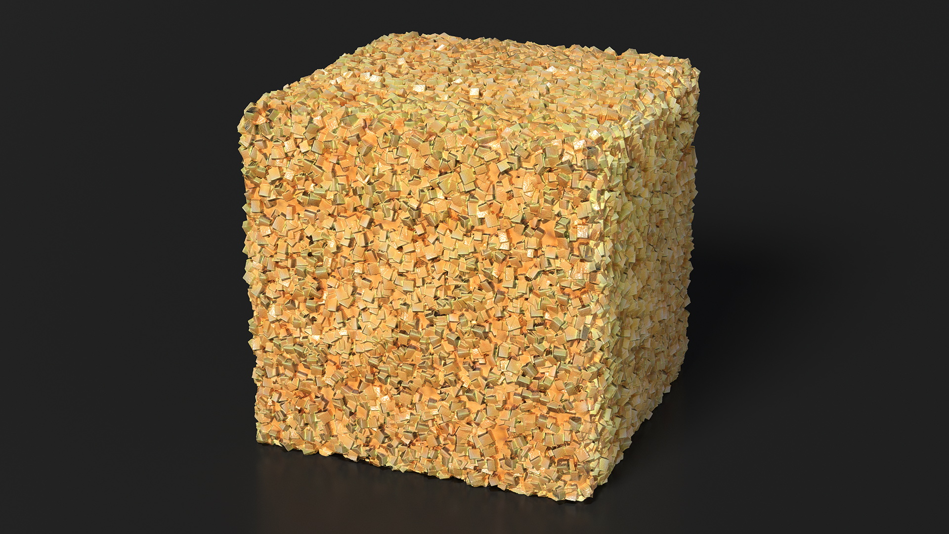 Brown Sugar Cube 1x1x1cm 3D model