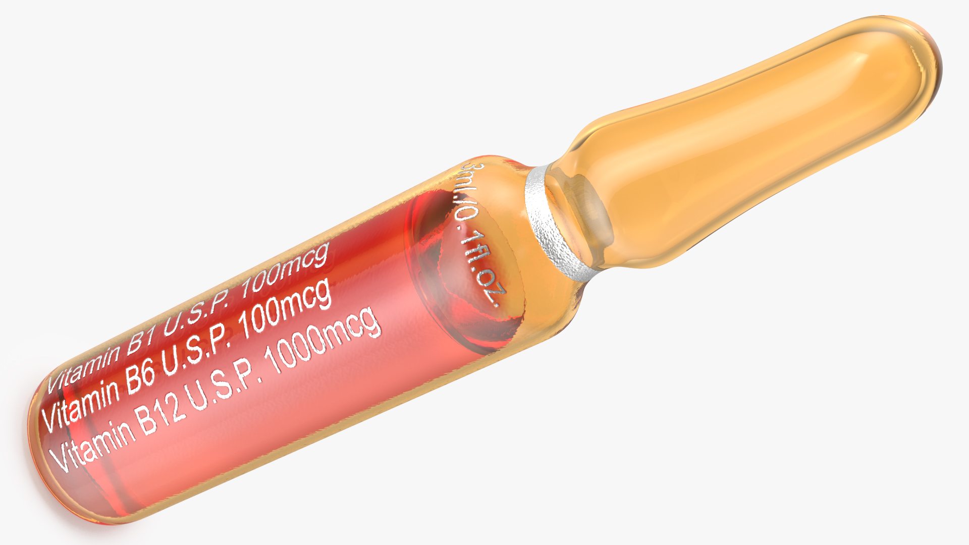 3D model Vitamin B Complex 3ml Amber Ampoule