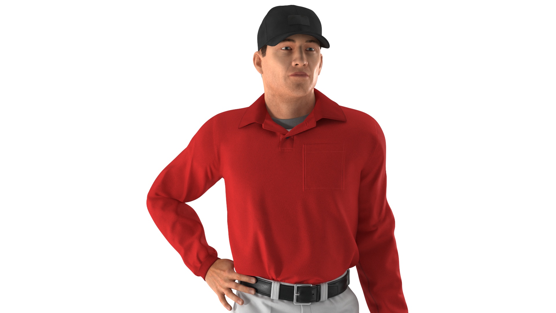 3D model Young Man Wearing Casual Clothes Standing Pose Fur