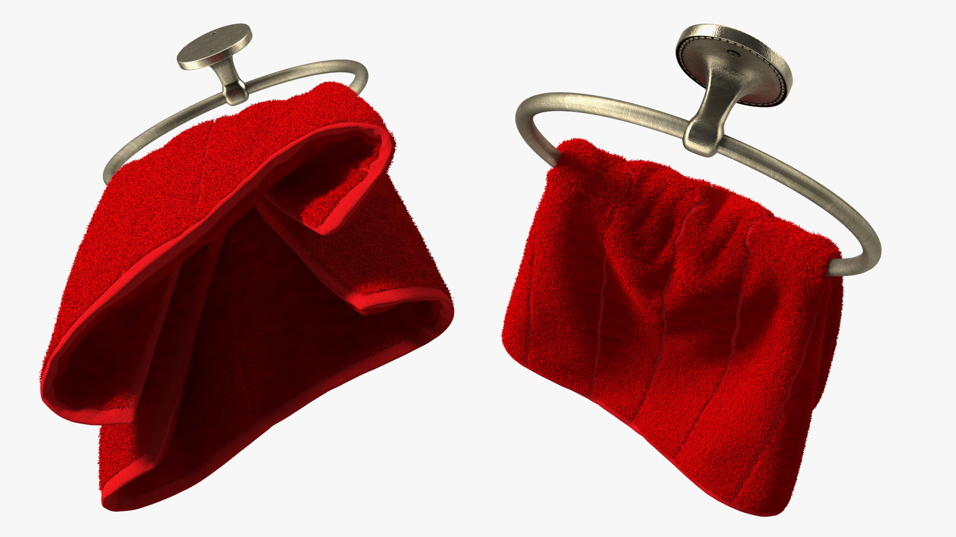 Hanging Hand Towel with Ring Holder Fur 3D model