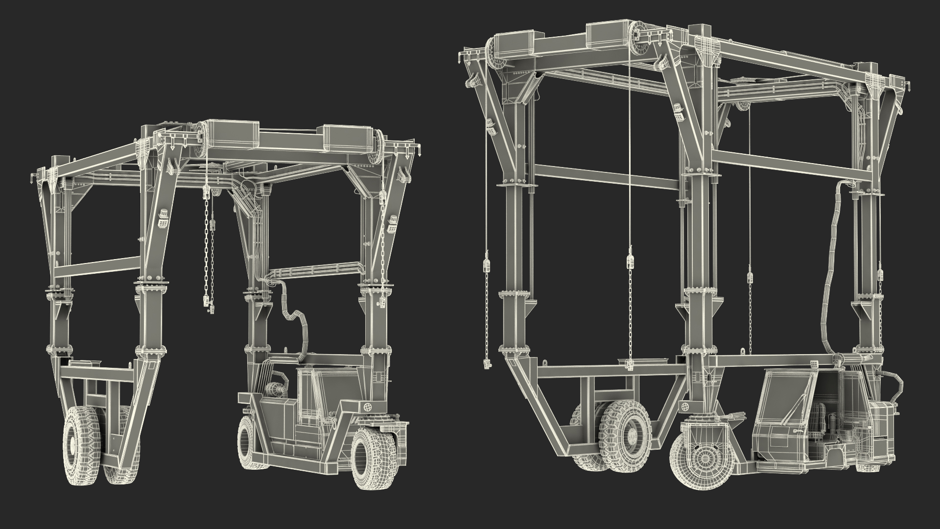 3D Straddle Carrier Rigged model