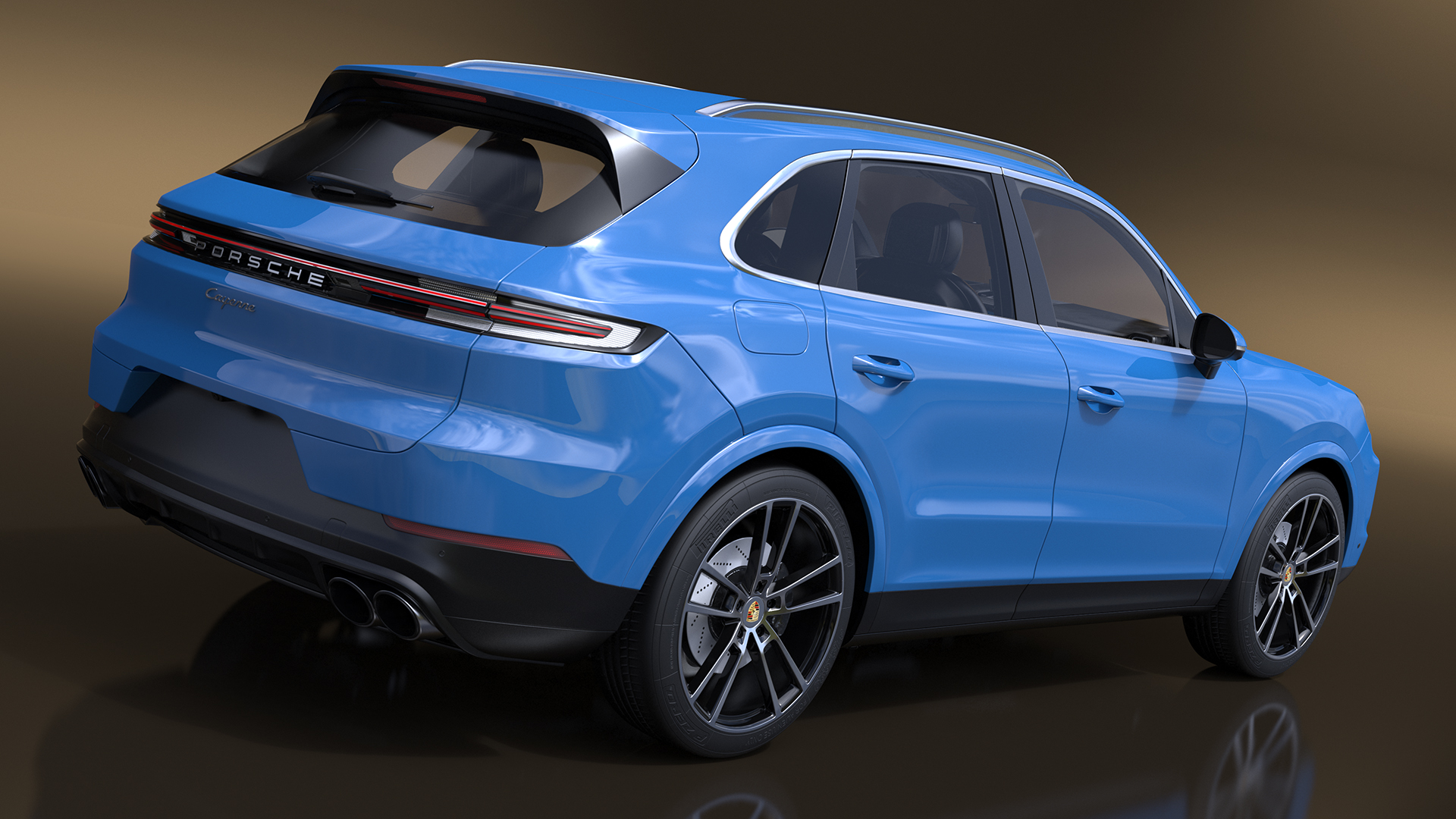 Porsche Cayenne Luxury SUV Montego Blue 3D model