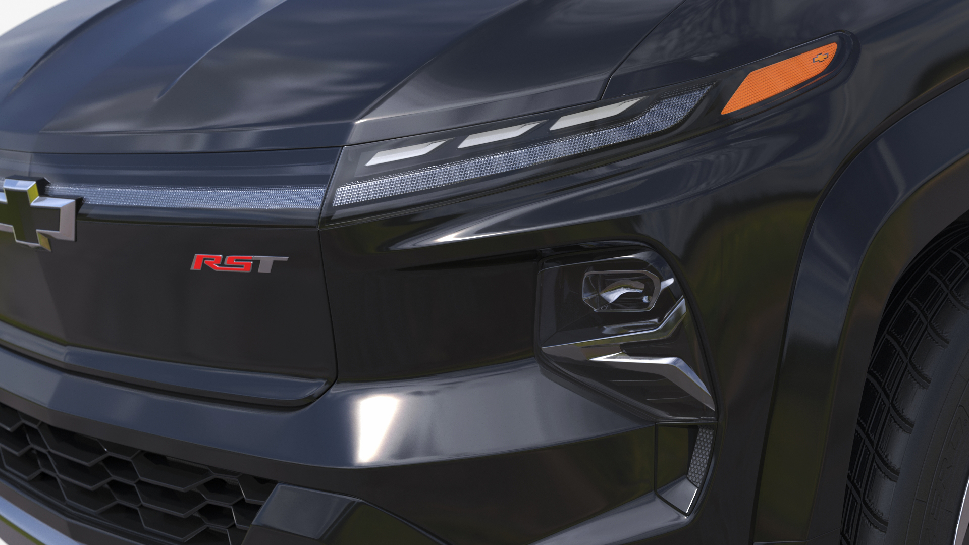 3D Black Chevrolet Silverado EV RST 2024 Simplified model