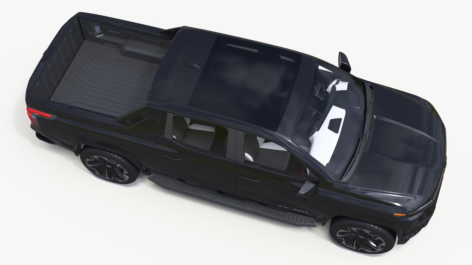 3D Black Chevrolet Silverado EV RST 2024 Simplified model