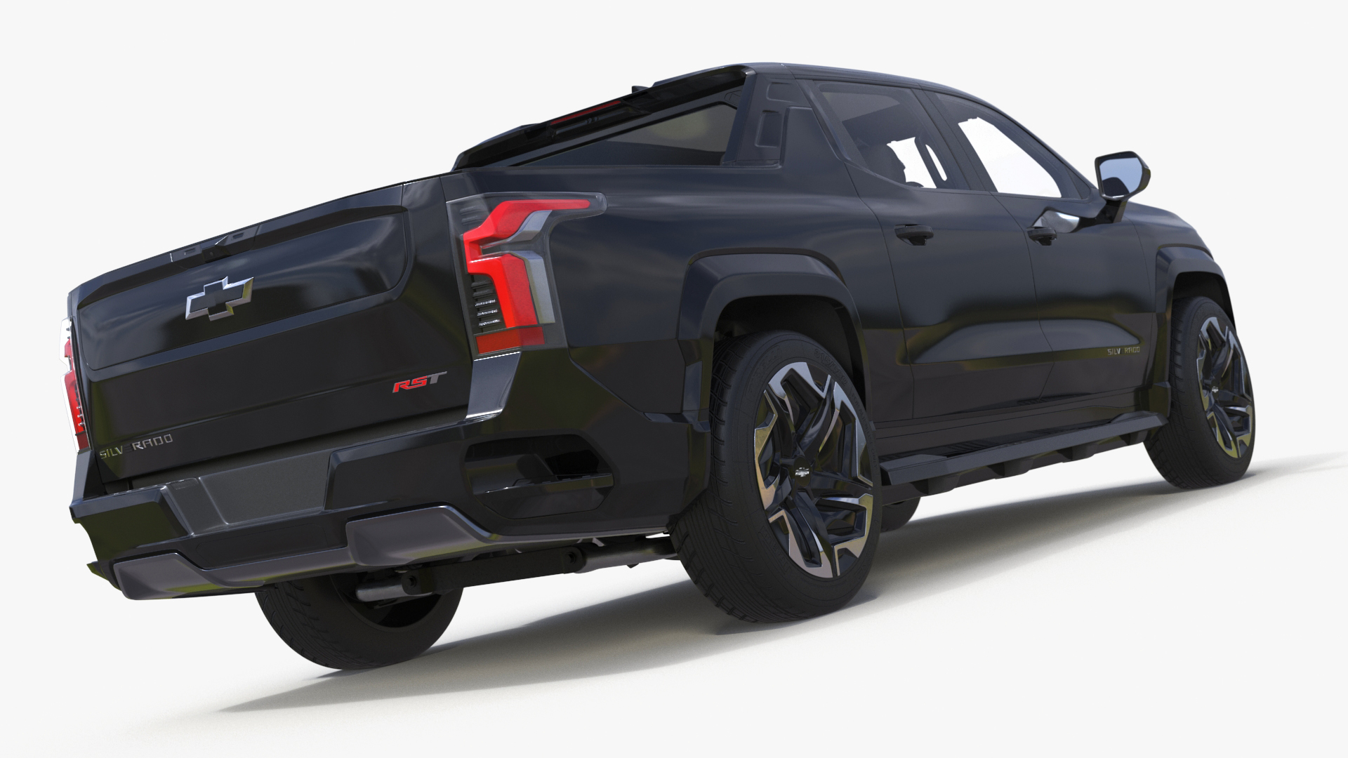 3D Black Chevrolet Silverado EV RST 2024 Simplified model