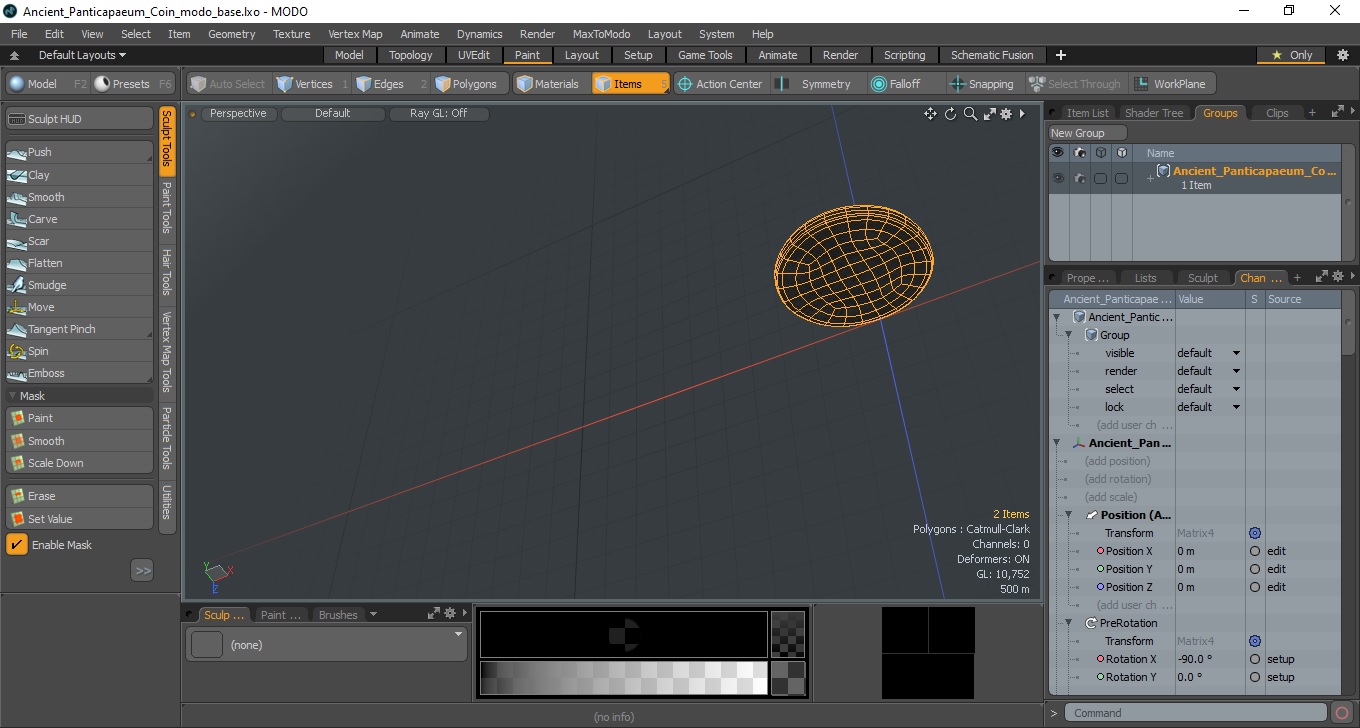 3D model Ancient Panticapaeum Coin