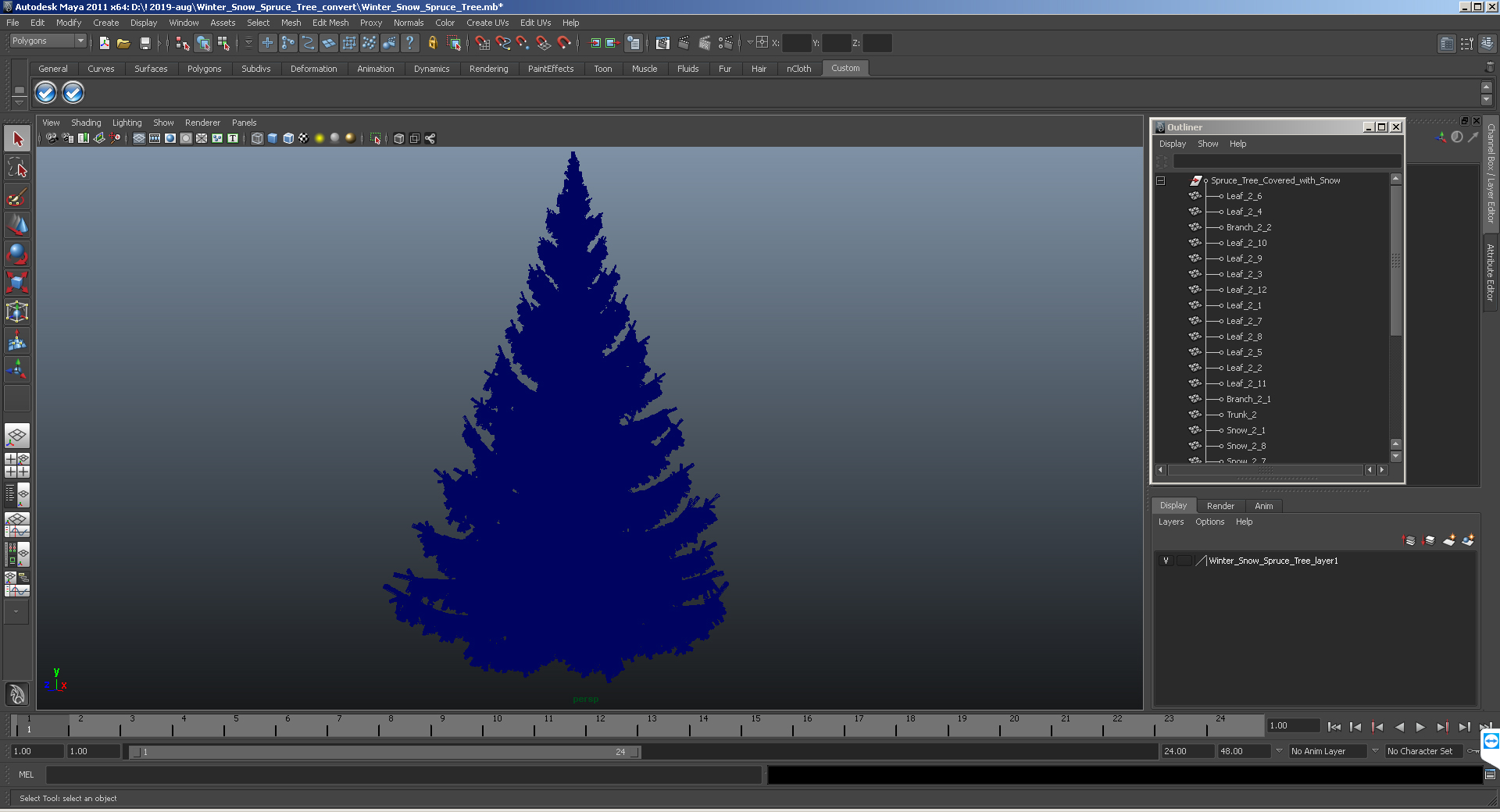 3D Winter Snow Spruce Tree model