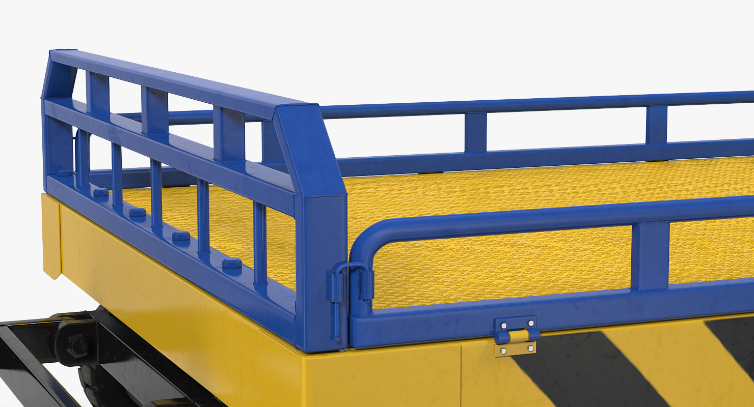 Airport Transport Trailer Low Bed Platform 3D