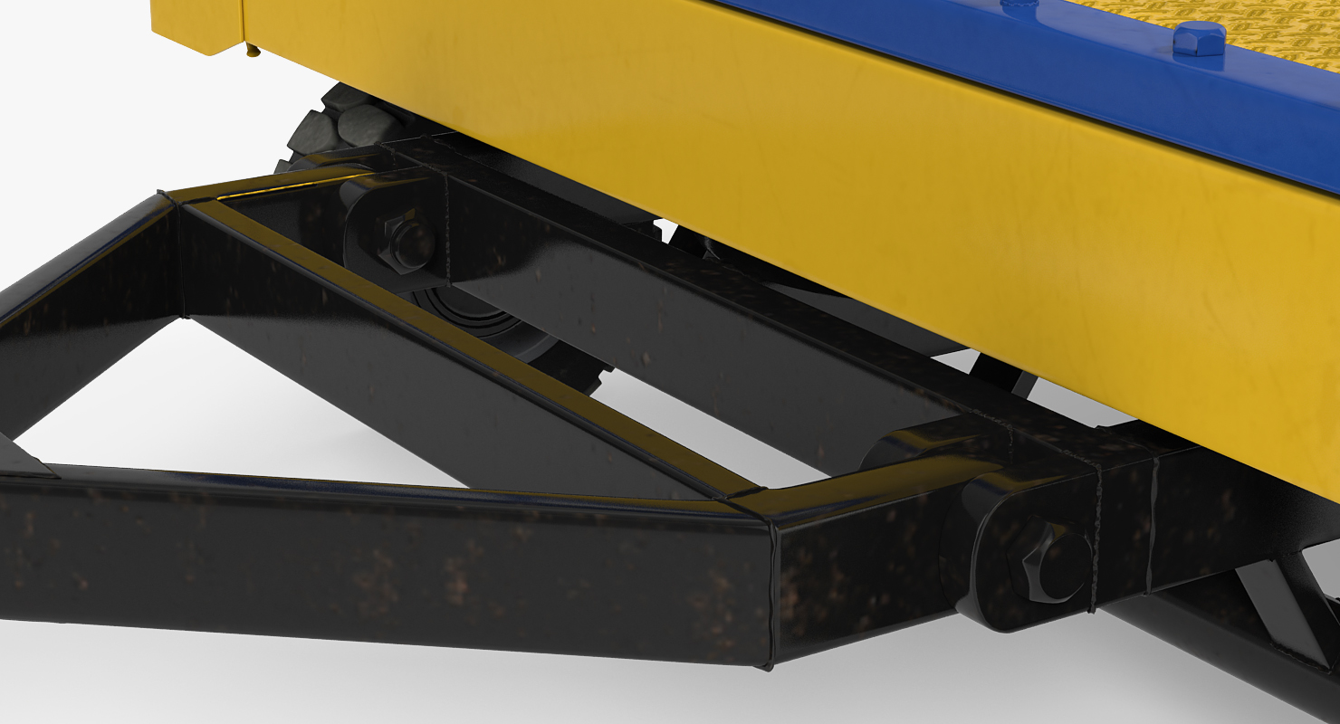 Airport Transport Trailer Low Bed Platform 3D