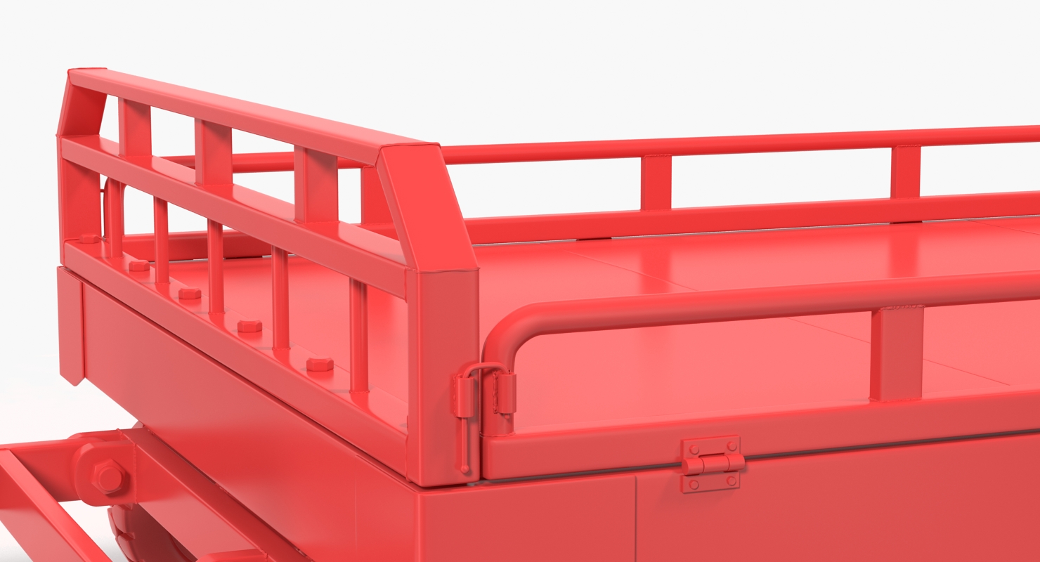 Airport Transport Trailer Low Bed Platform 3D