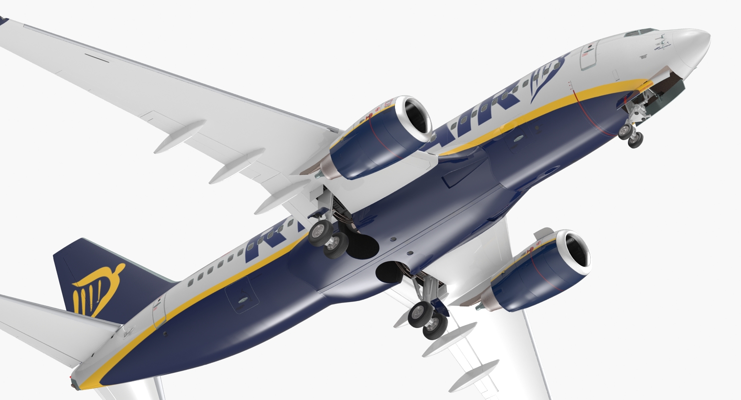 Boeing 737 700 Ryanair Rigged 3D model