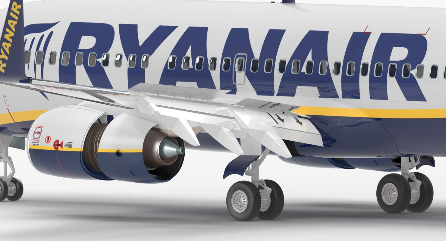 Boeing 737 700 Ryanair Rigged 3D model