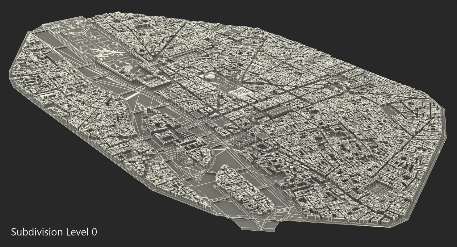 3D Paris Skyline model