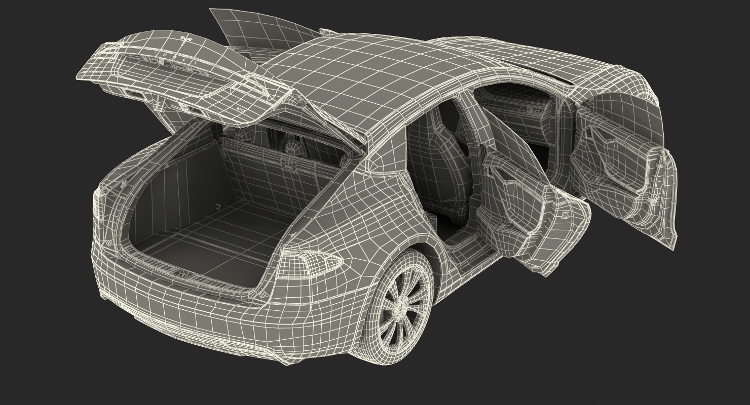 3D Tesla Model S 60 2017