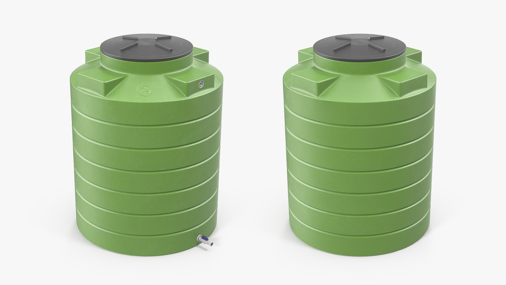 3D model Big Plastic Water Storage Tank