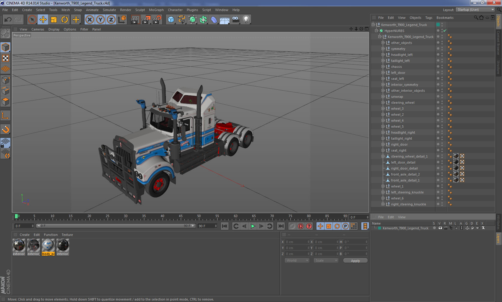 3D Kenworth T900 Legend Truck