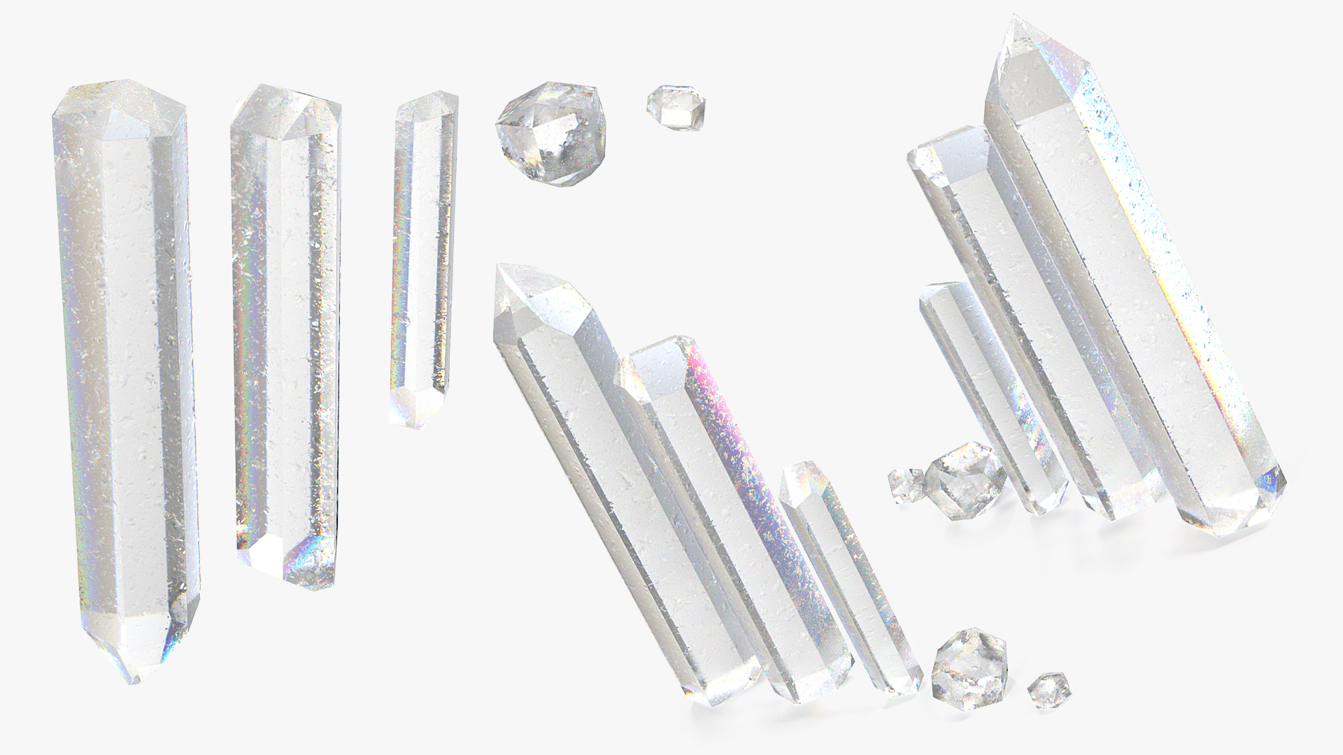 3D model Different Types of Quartz