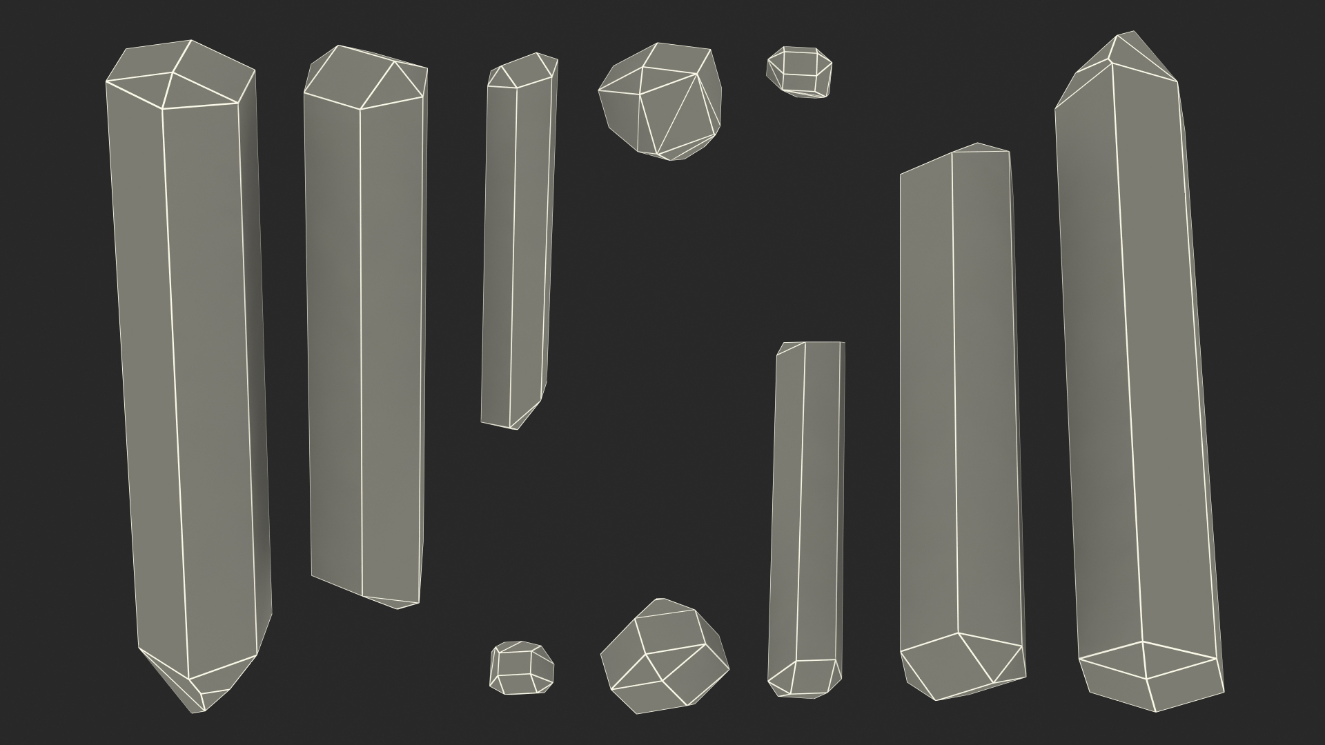 3D model Different Types of Quartz