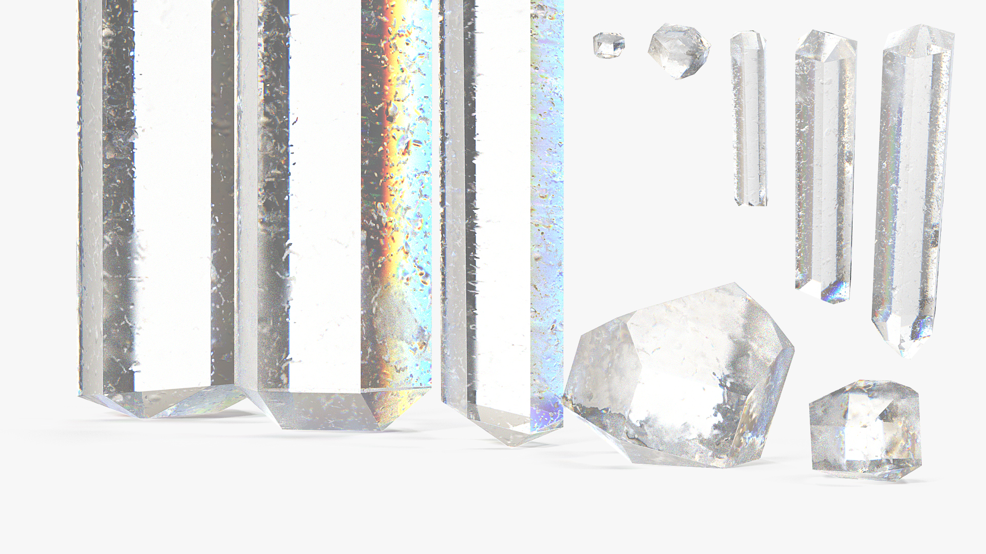 3D model Different Types of Quartz