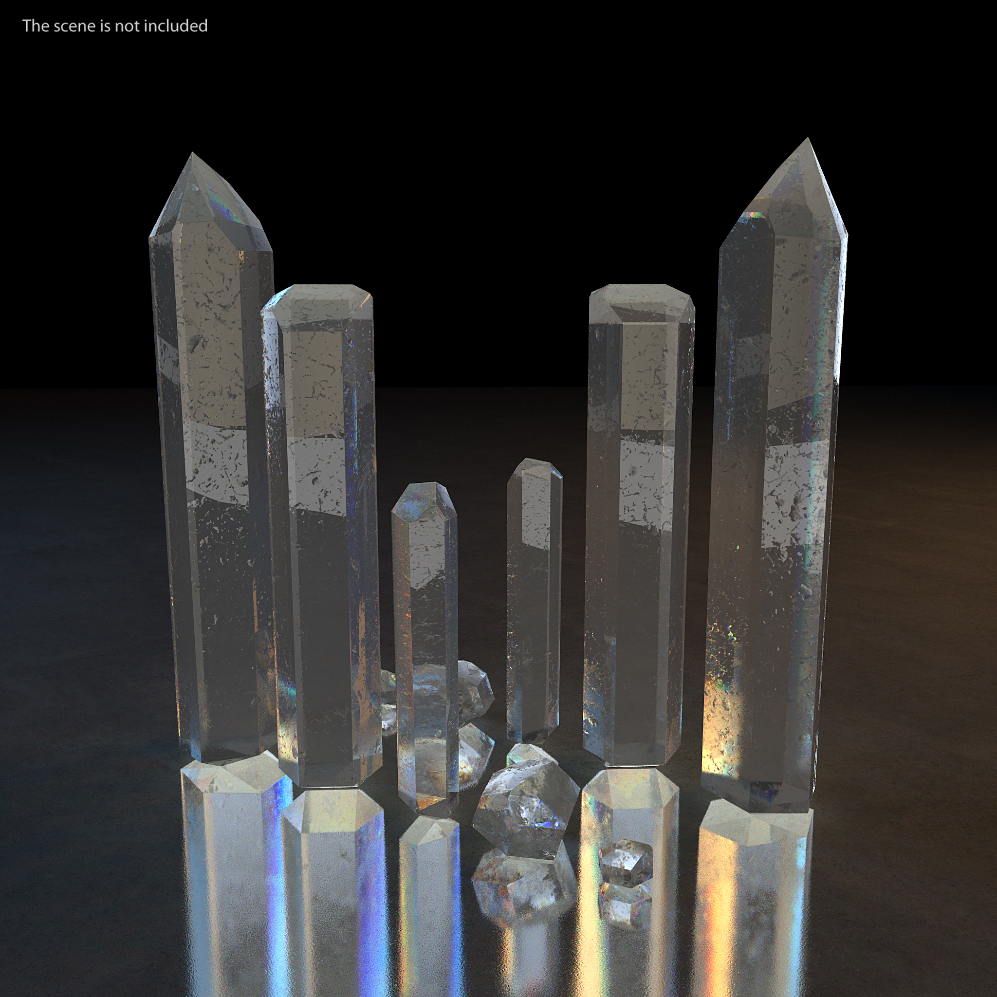 3D model Different Types of Quartz