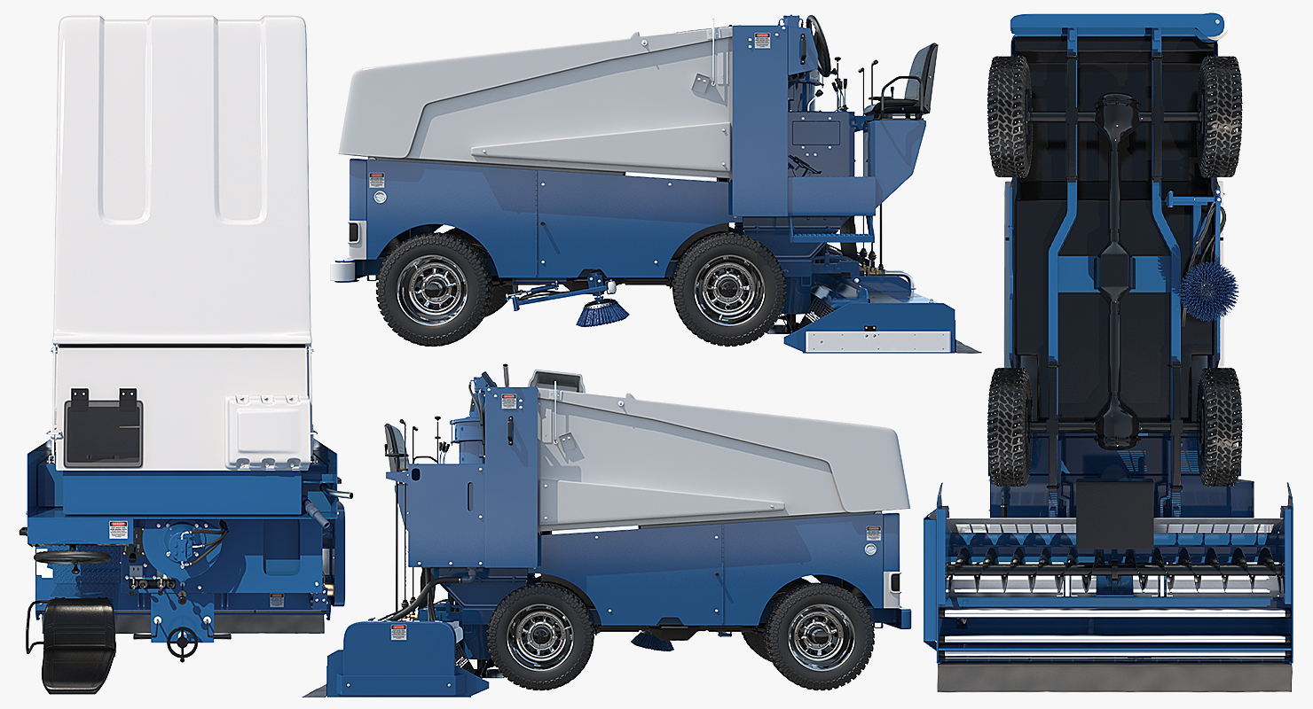 Electric Ice Resurfacer Machine Zamboni 3D model