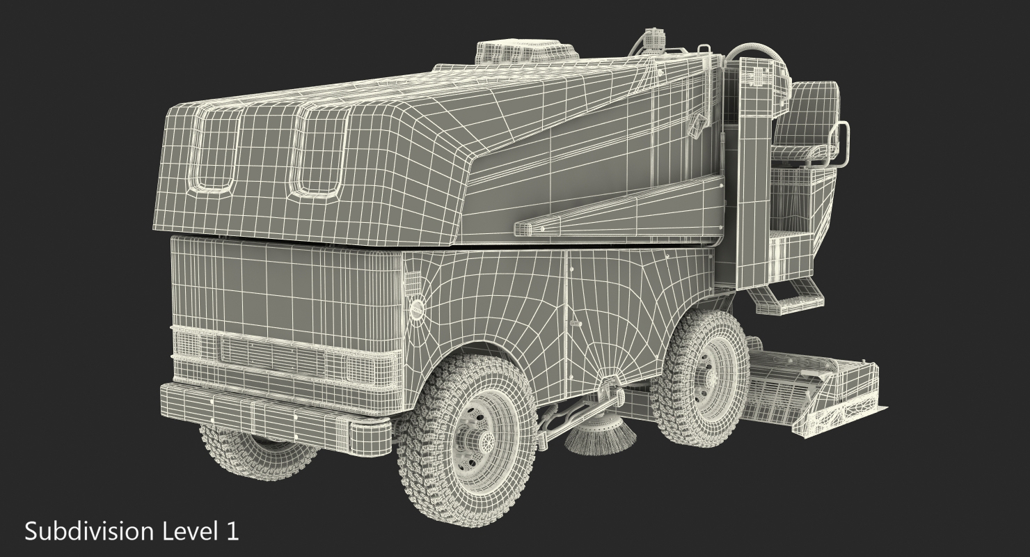 Electric Ice Resurfacer Machine Zamboni 3D model