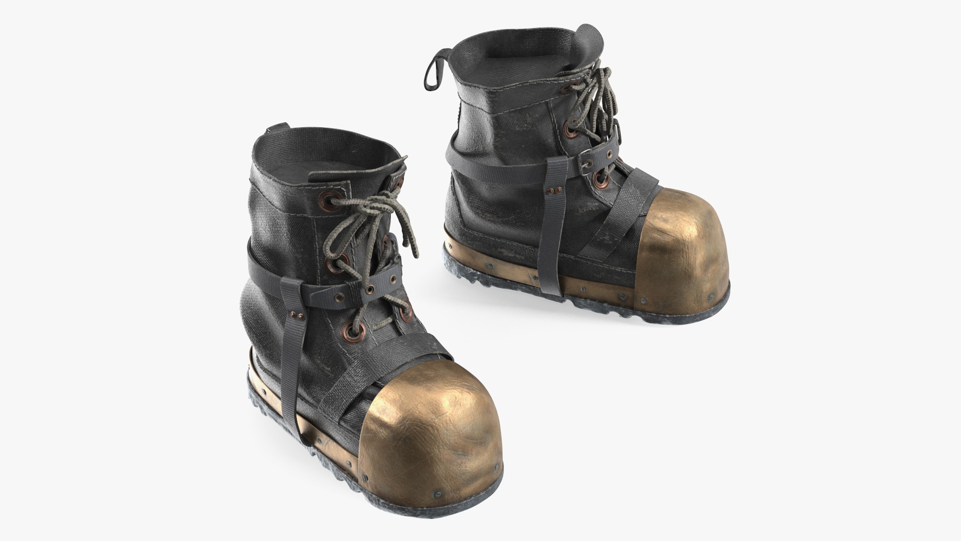 Old Vintage Diving Boots 3D model