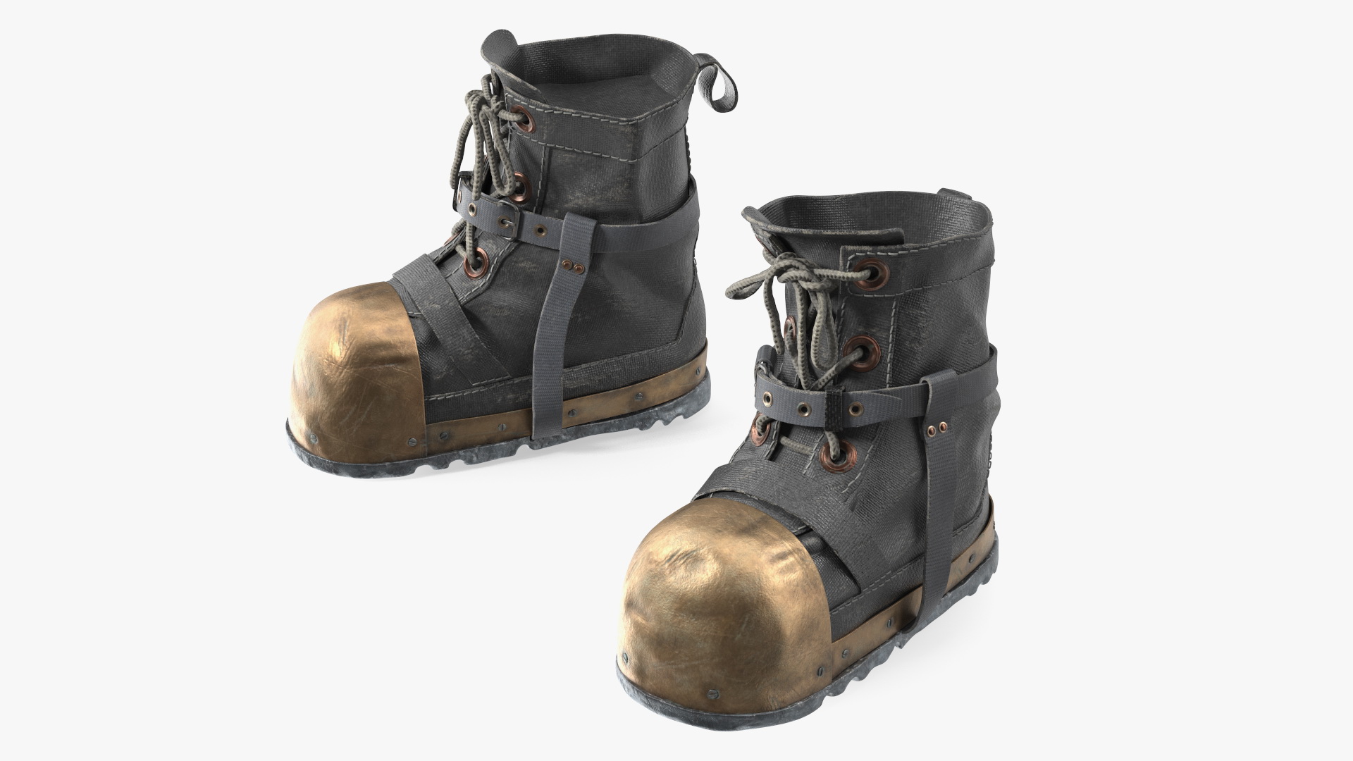 Old Vintage Diving Boots 3D model