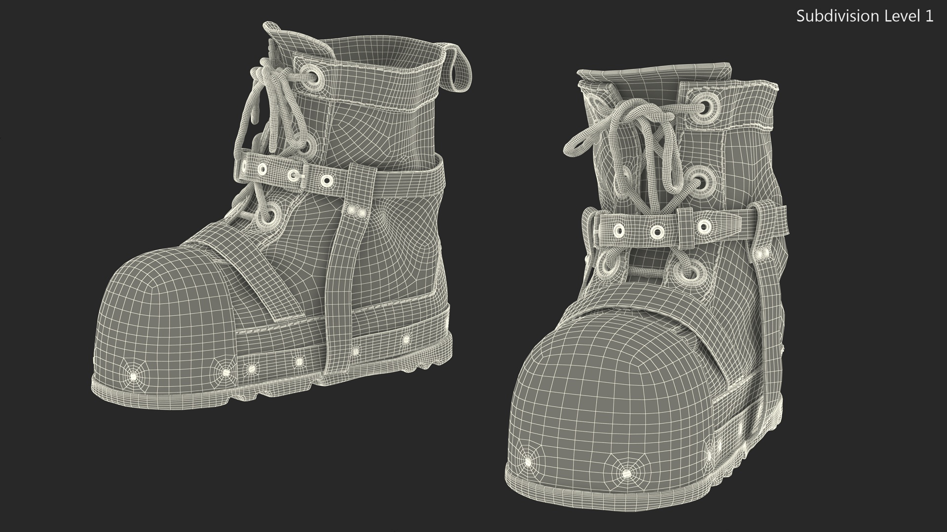 Old Vintage Diving Boots 3D model