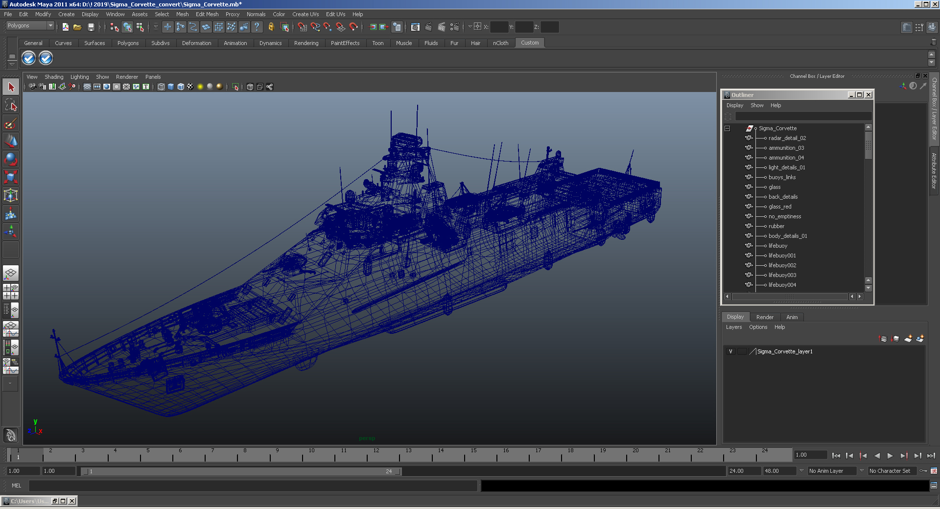 3D model Sigma Class Indonesian Frigate