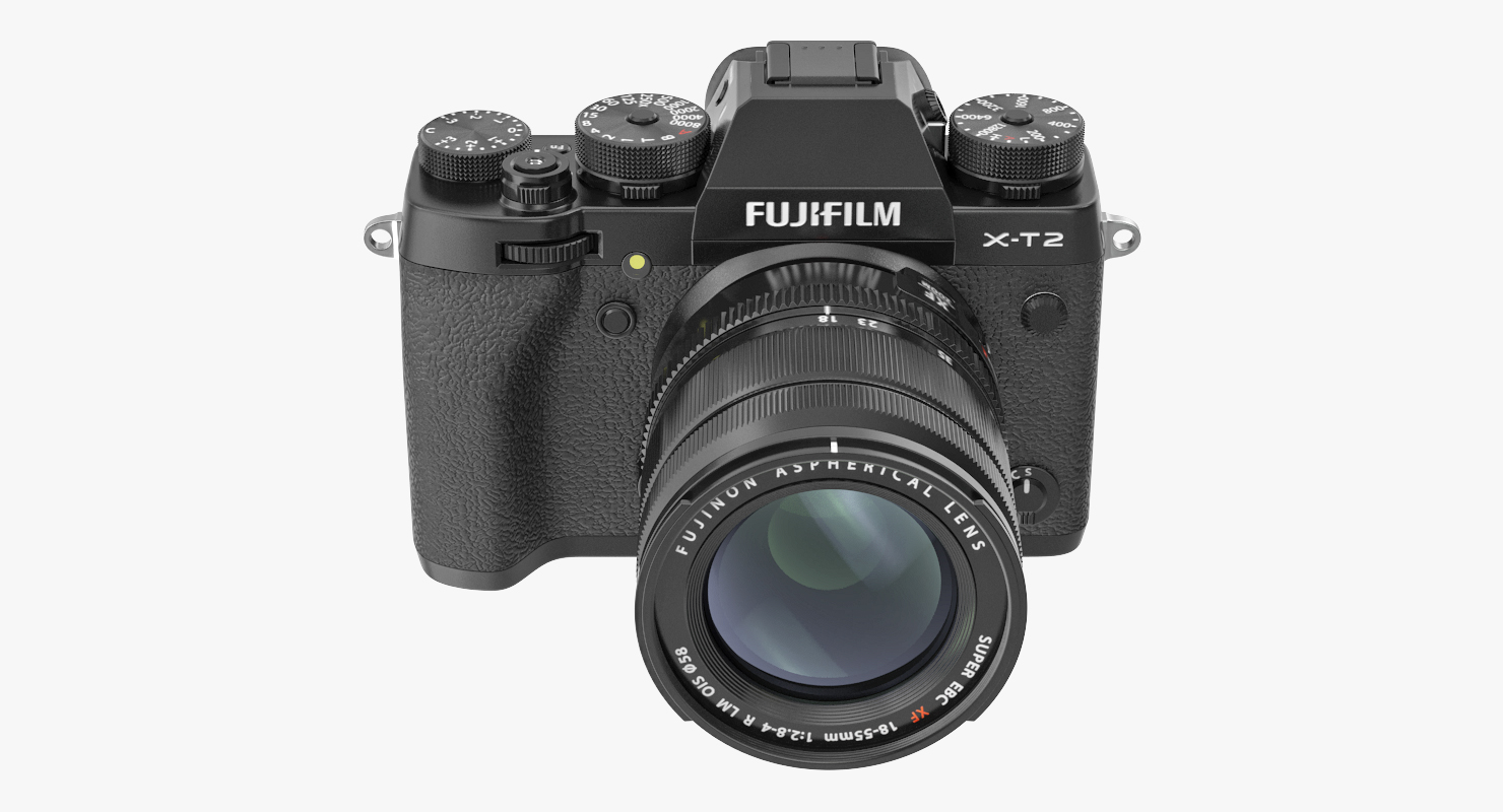 3D model Mirrorless Digital Camera Fuji X T2