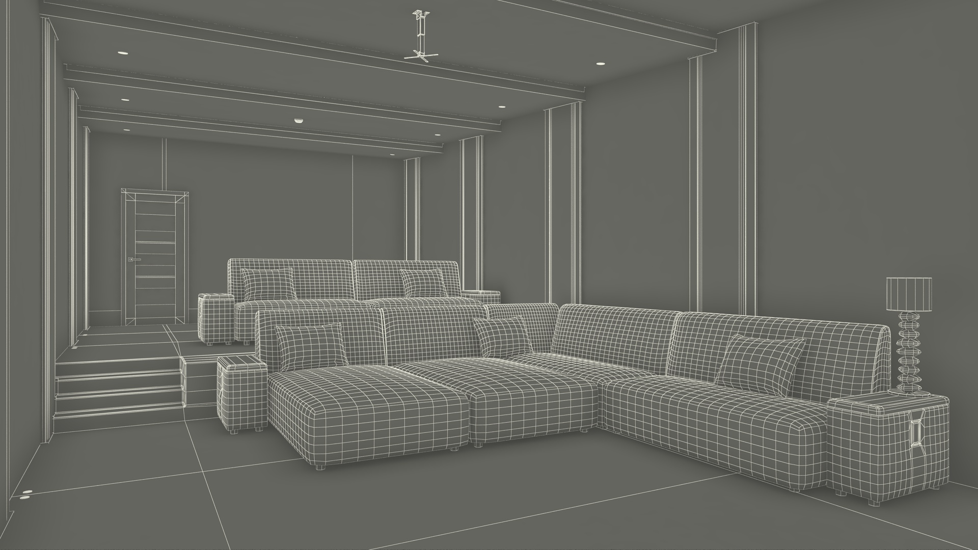 3D model Home Cinema Interior