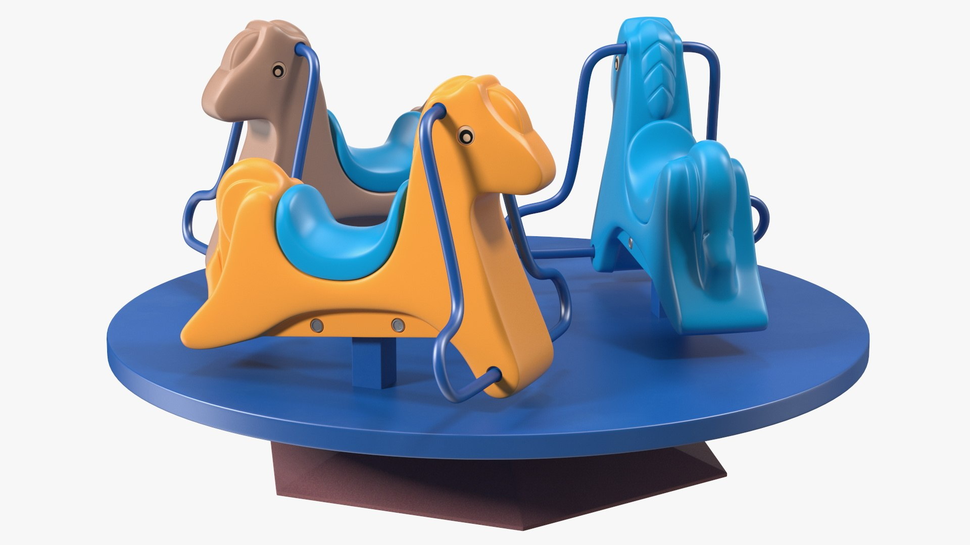 Toddler Girl on Carousel 3D model