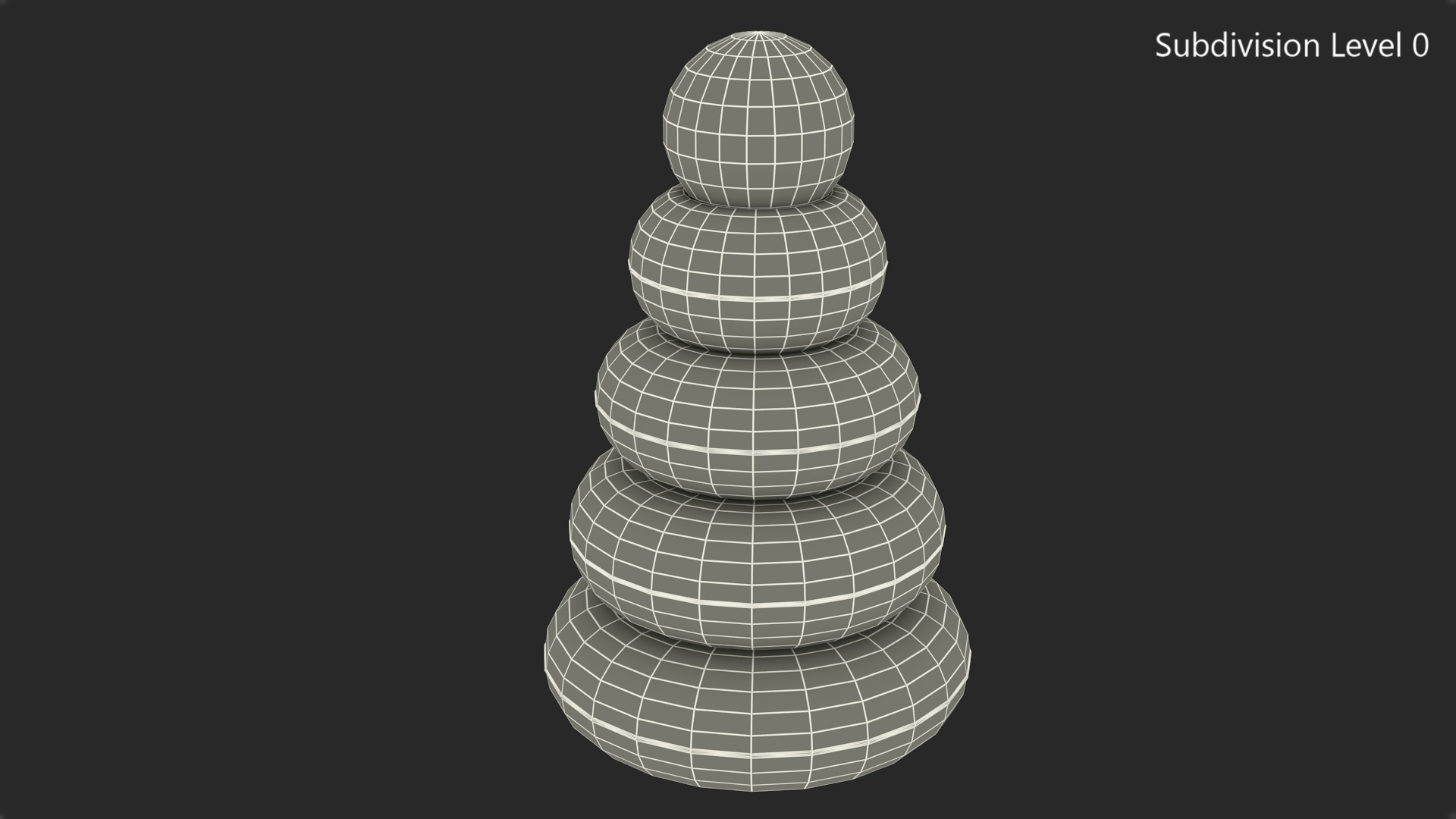 Round Pyramid Toy 3D