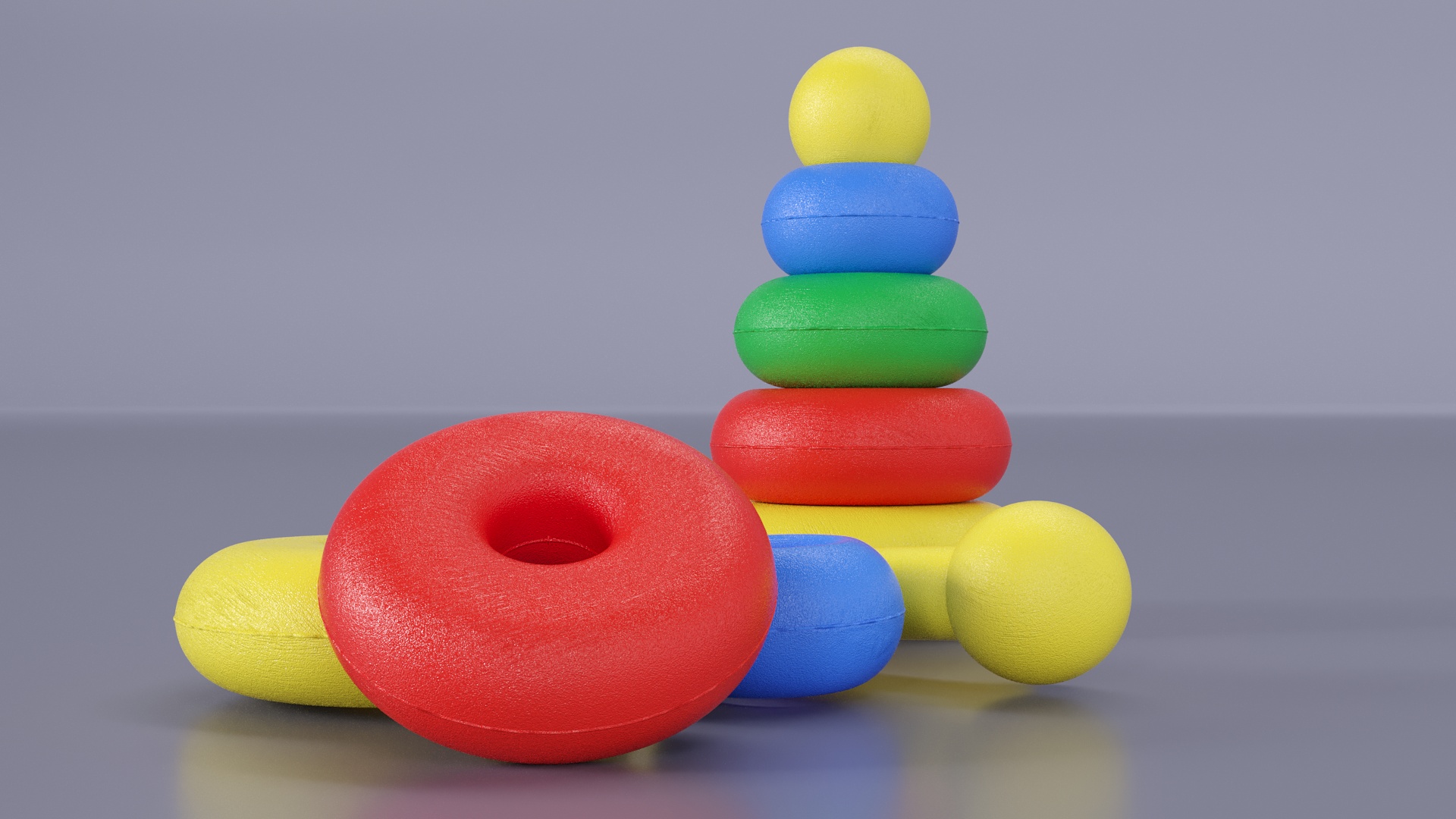 Round Pyramid Toy 3D