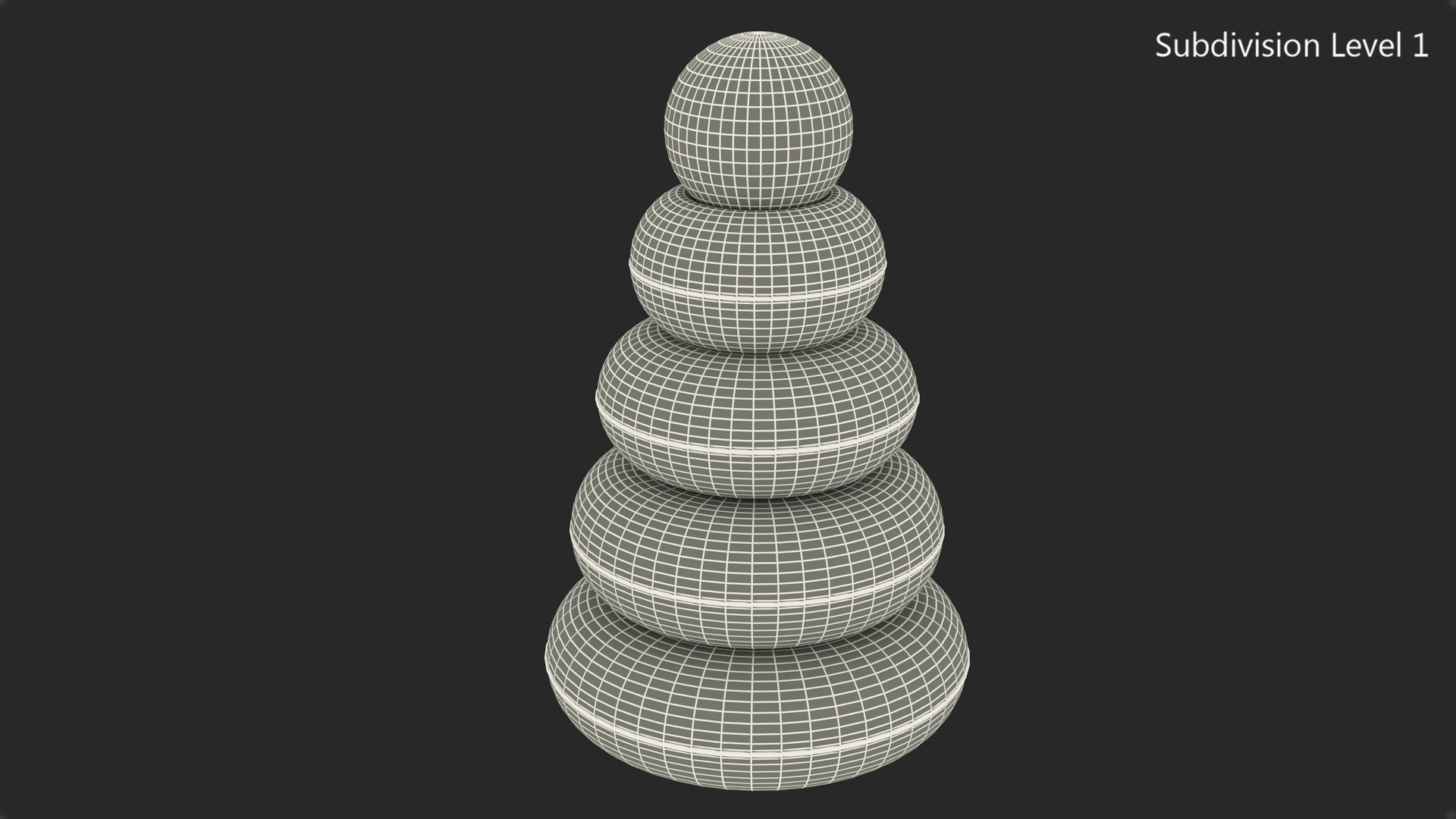 Round Pyramid Toy 3D