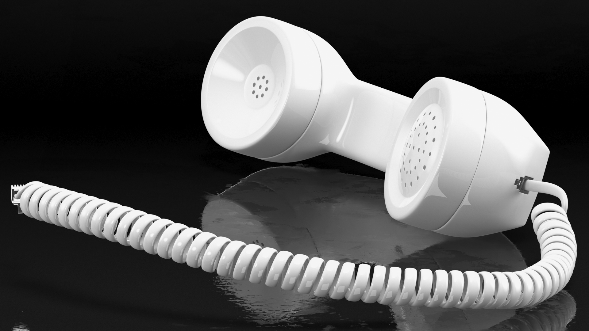 3D Vintage Phone Handset