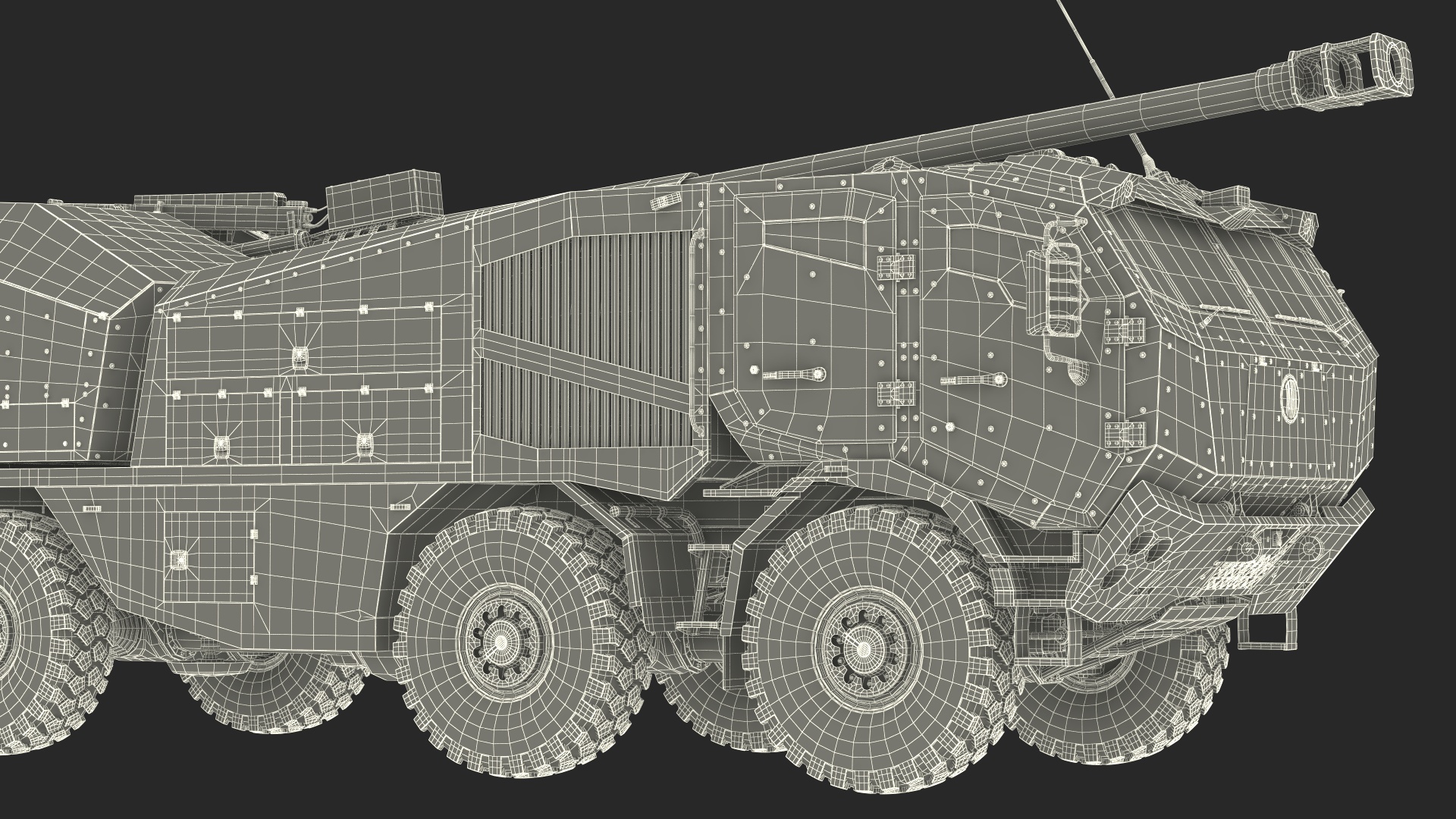 Military Howitzer Morana Green Rigged 3D