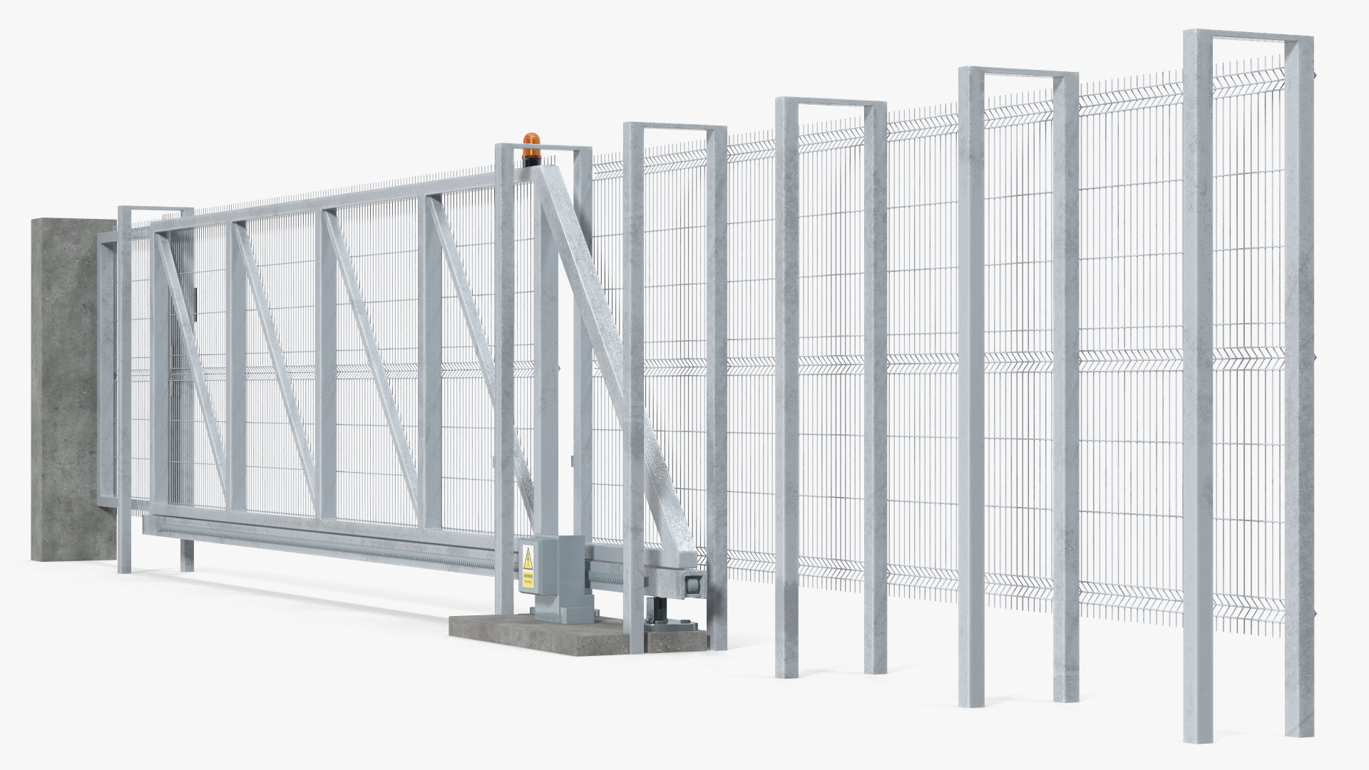 Industrial Mesh Gates Steel 3D