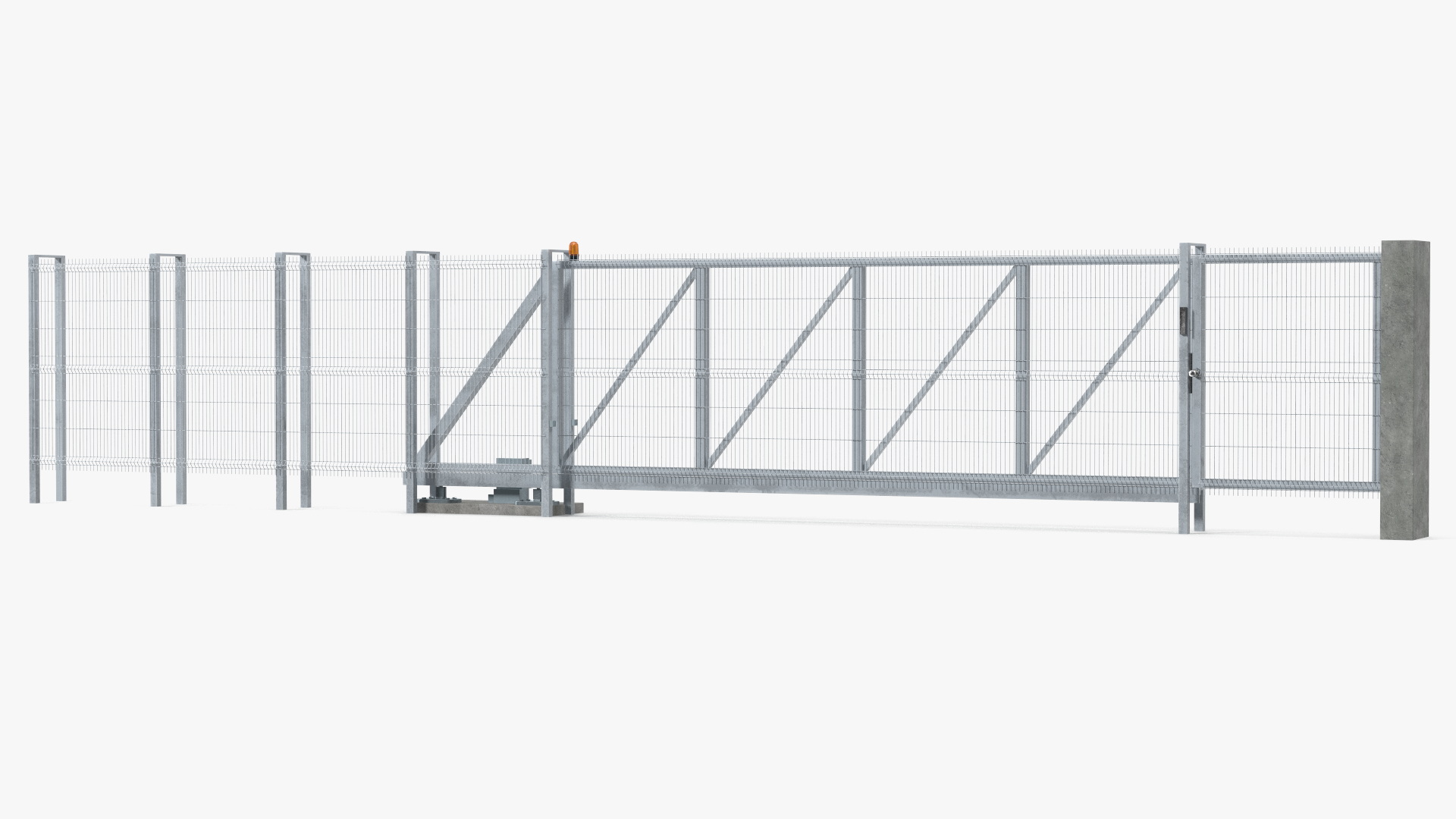 Industrial Mesh Gates Steel 3D