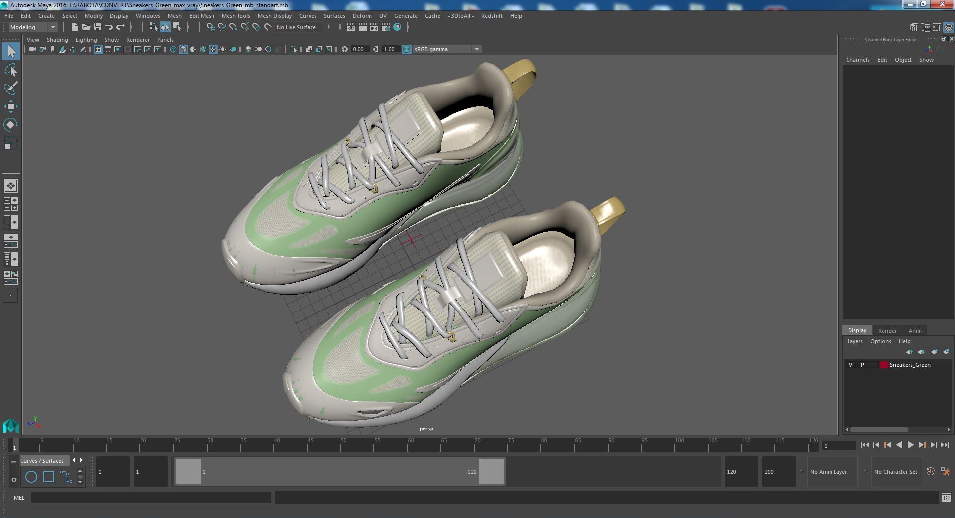 Sneakers Green 3D model