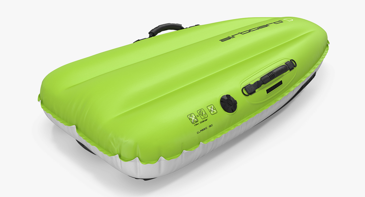 3D Inflatable Sled Green