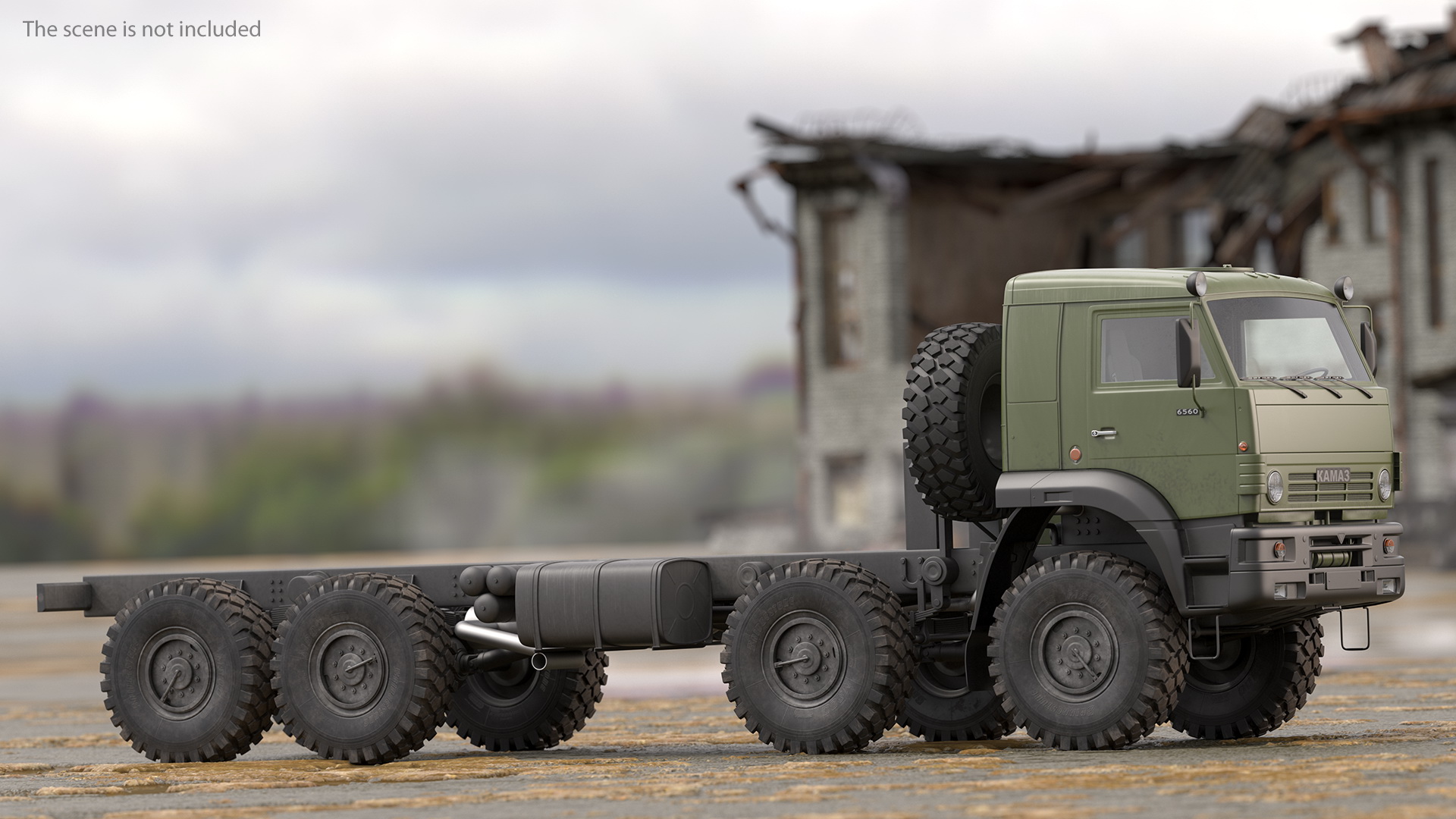 Kamaz 6350 8x8 Military Truck Chassis Rigged 3D model