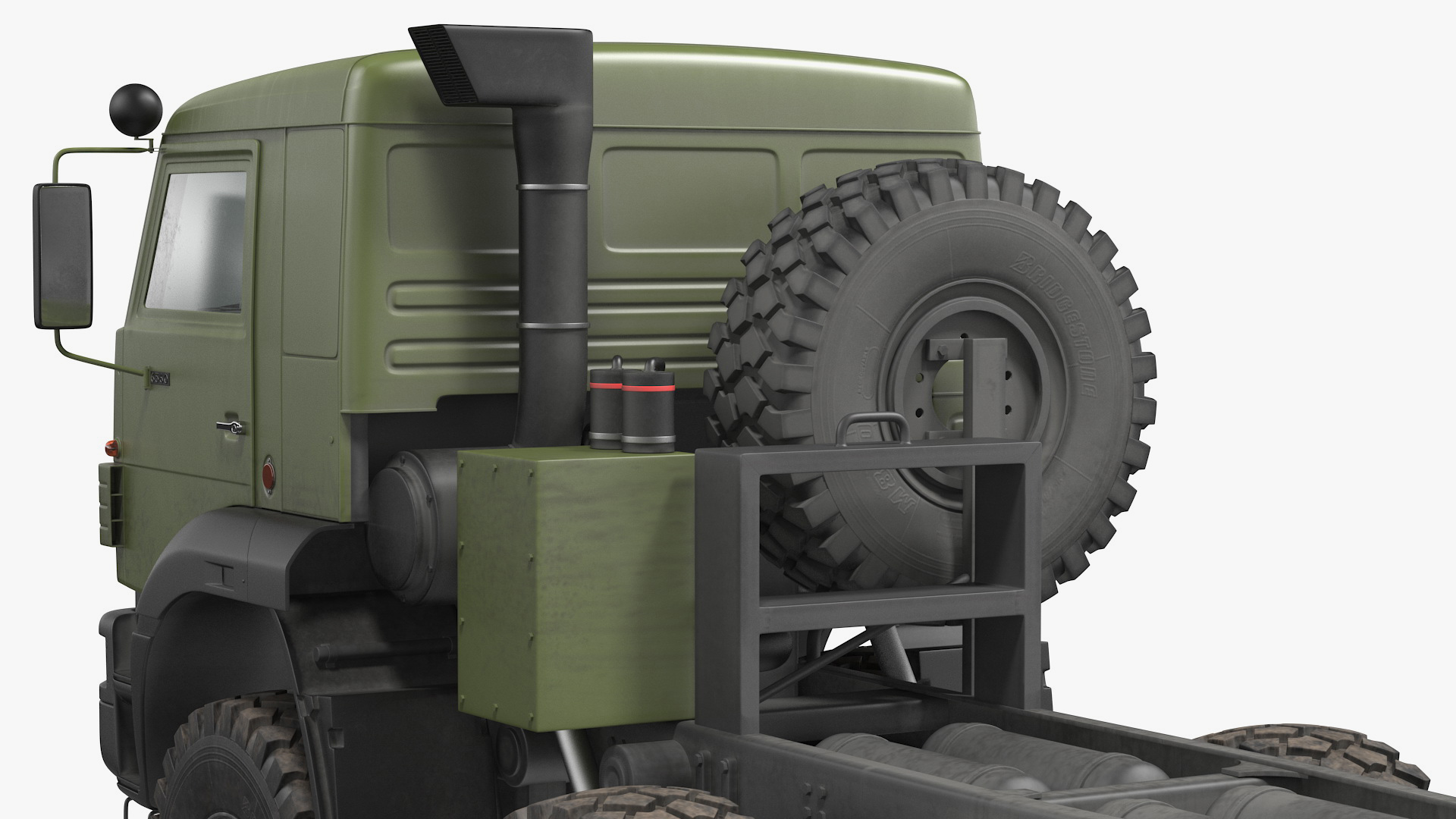 Kamaz 6350 8x8 Military Truck Chassis Rigged 3D model