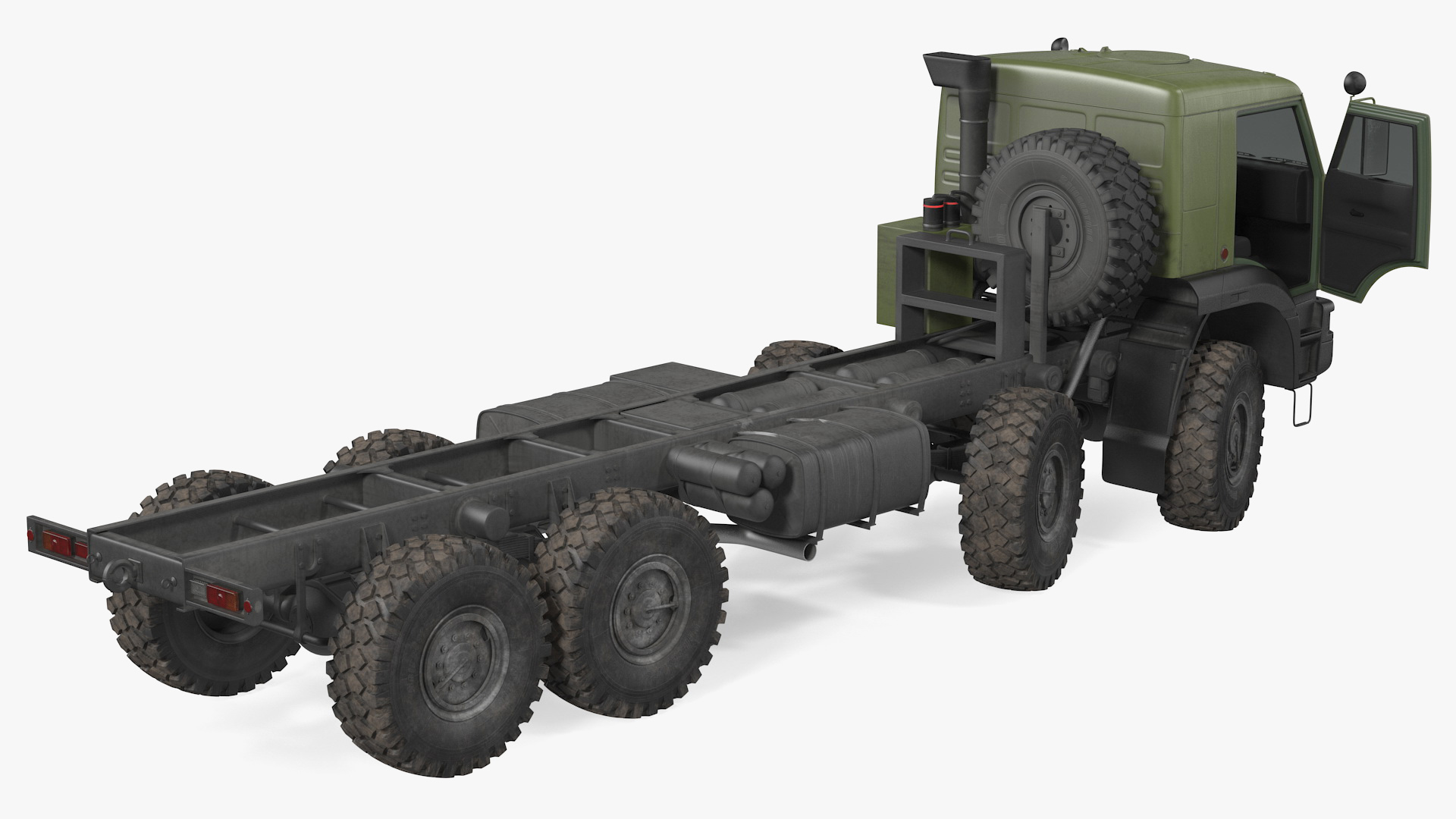 Kamaz 6350 8x8 Military Truck Chassis Rigged 3D model