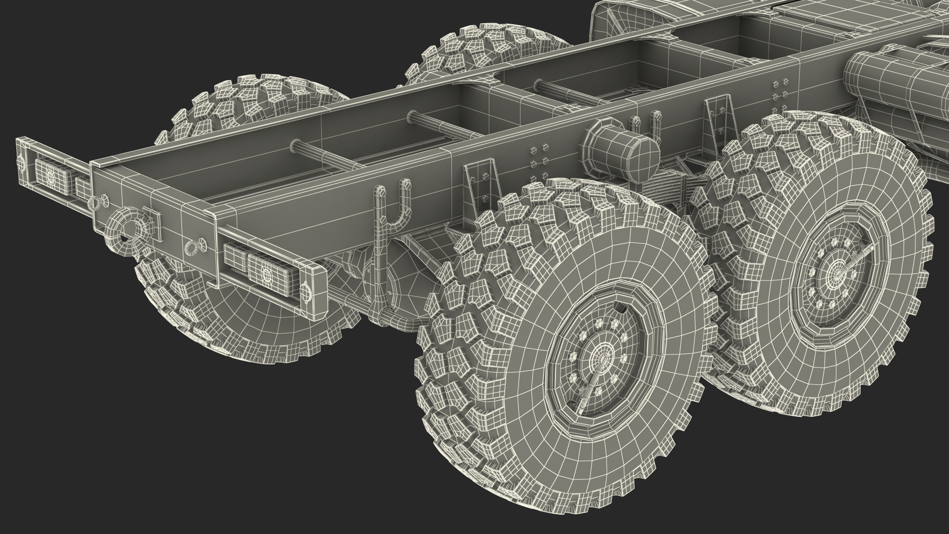 Kamaz 6350 8x8 Military Truck Chassis Rigged 3D model