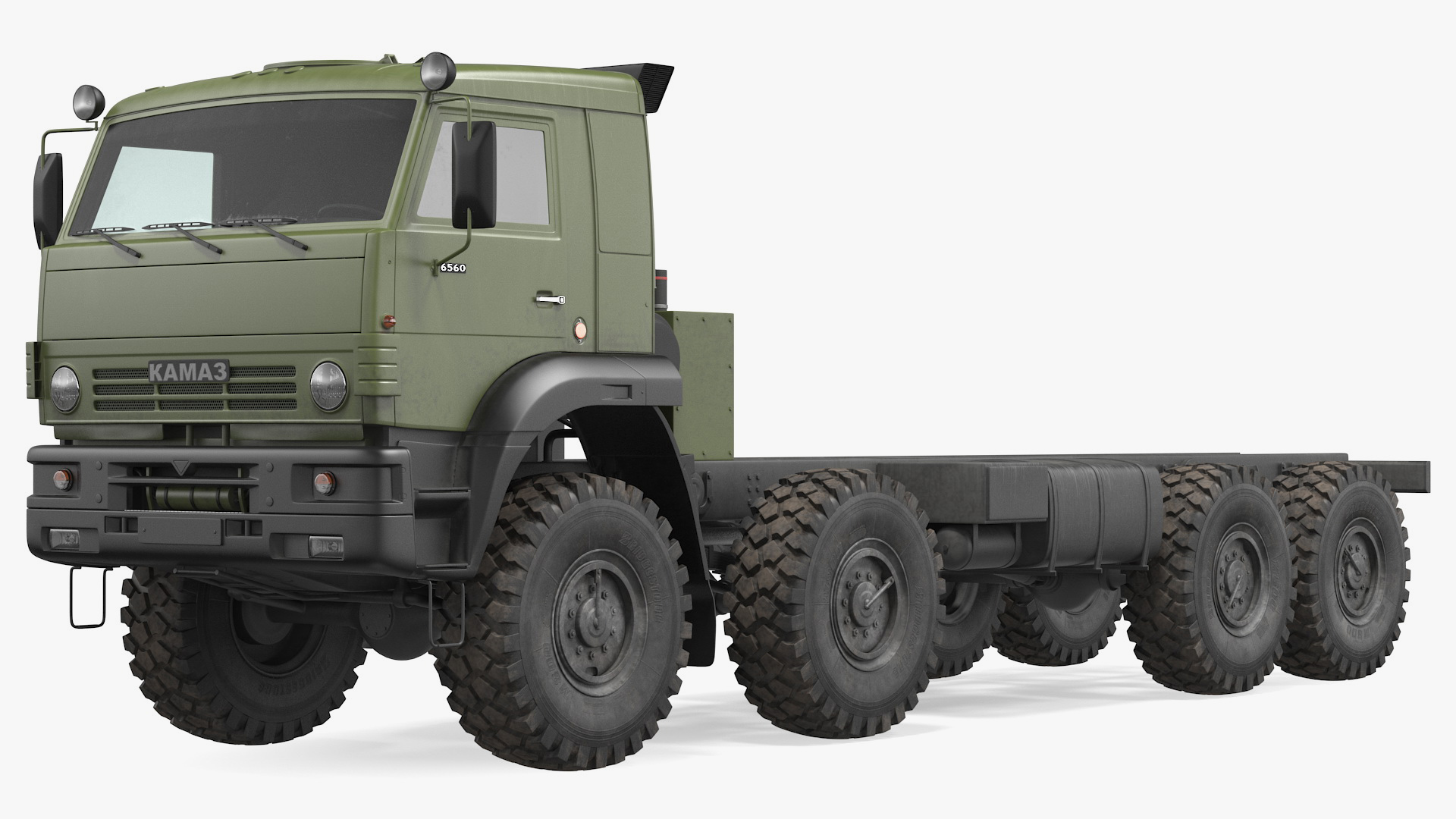 Kamaz 6350 8x8 Military Truck Chassis Rigged 3D model