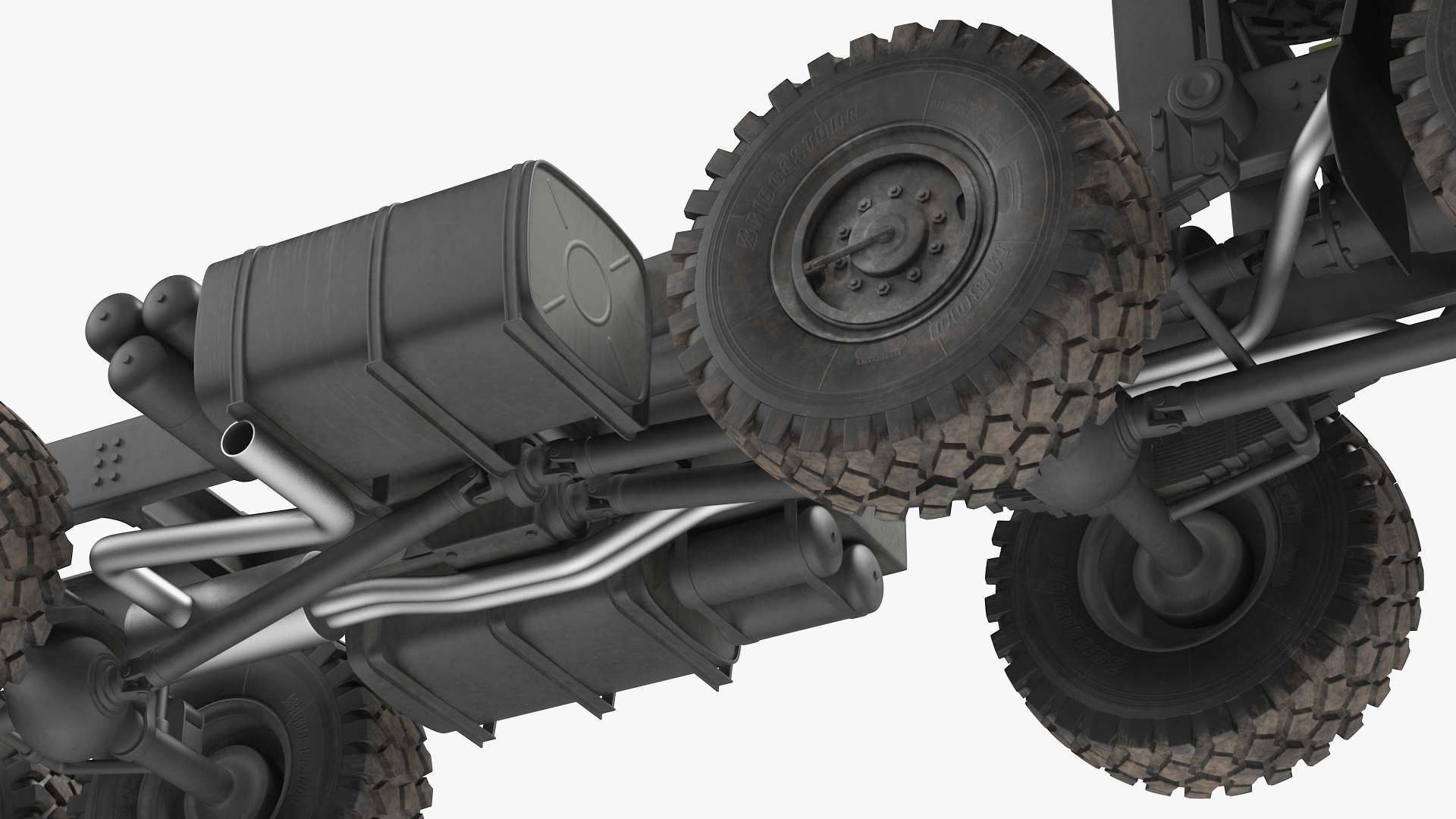 Kamaz 6350 8x8 Military Truck Chassis Rigged 3D model